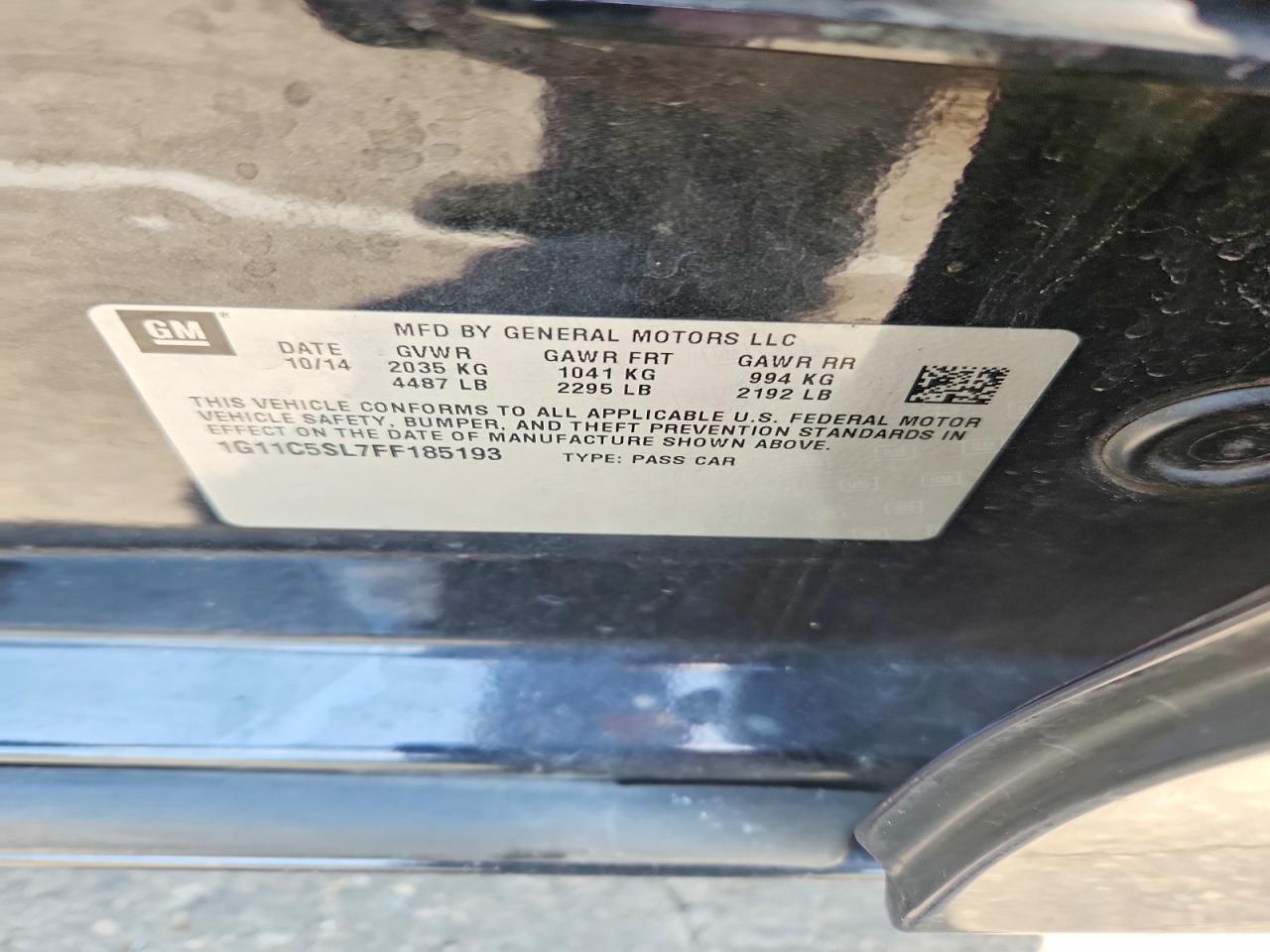 2015 CHEVROLET MALIBU