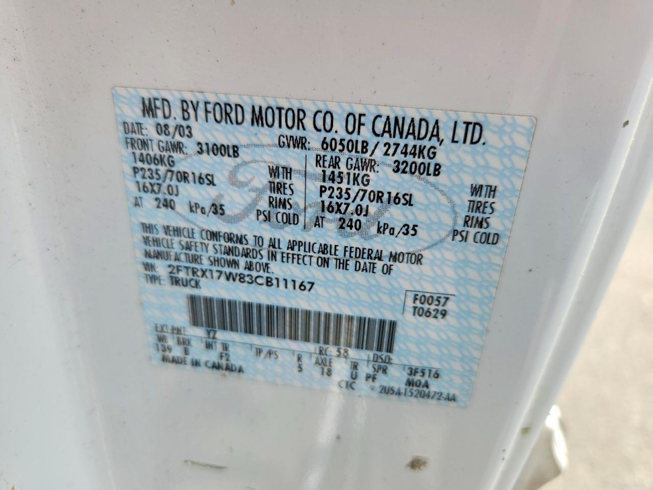 2003 FORD F150