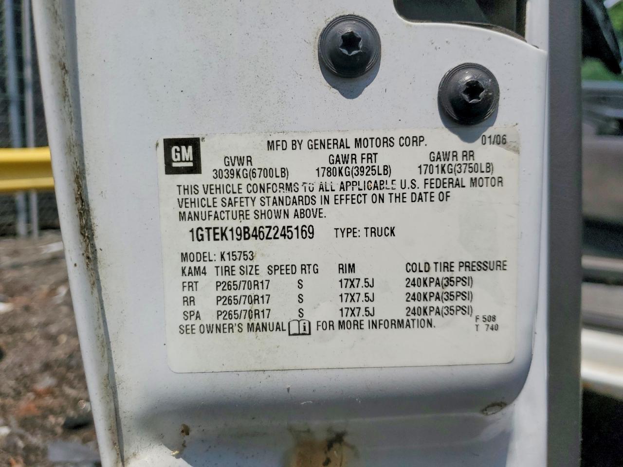 2006 GMC SIERRA
