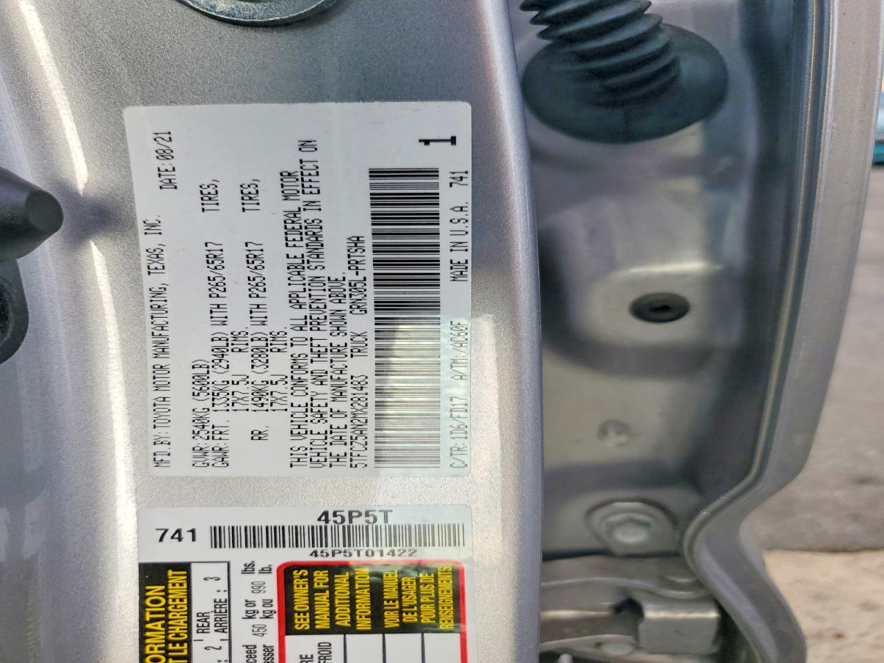 2021 TOYOTA TACOMA