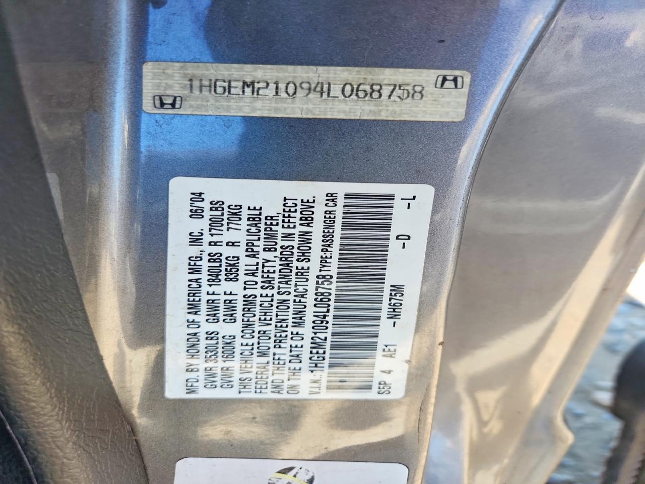 2004 HONDA CIVIC