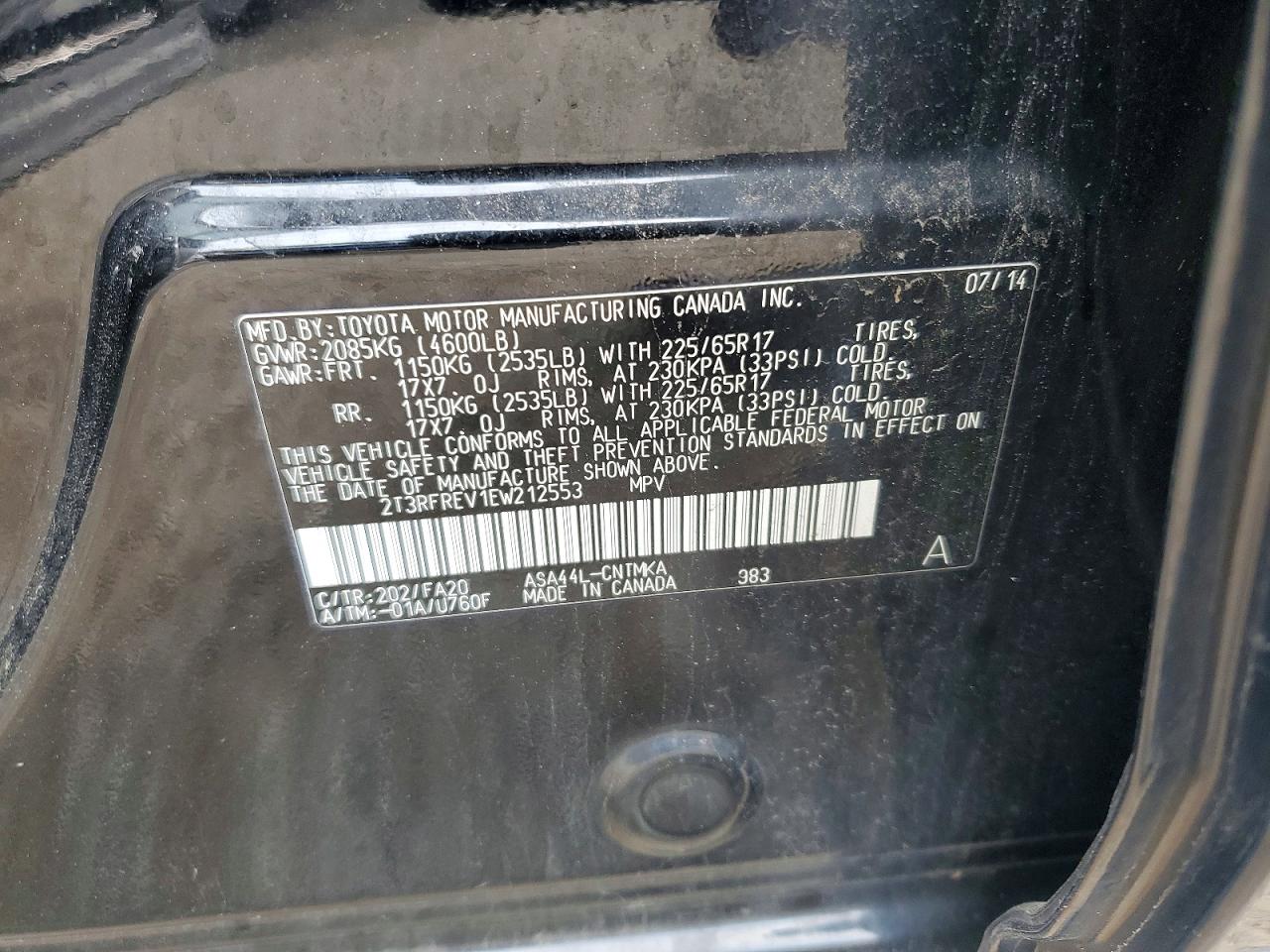 2014 TOYOTA RAV4