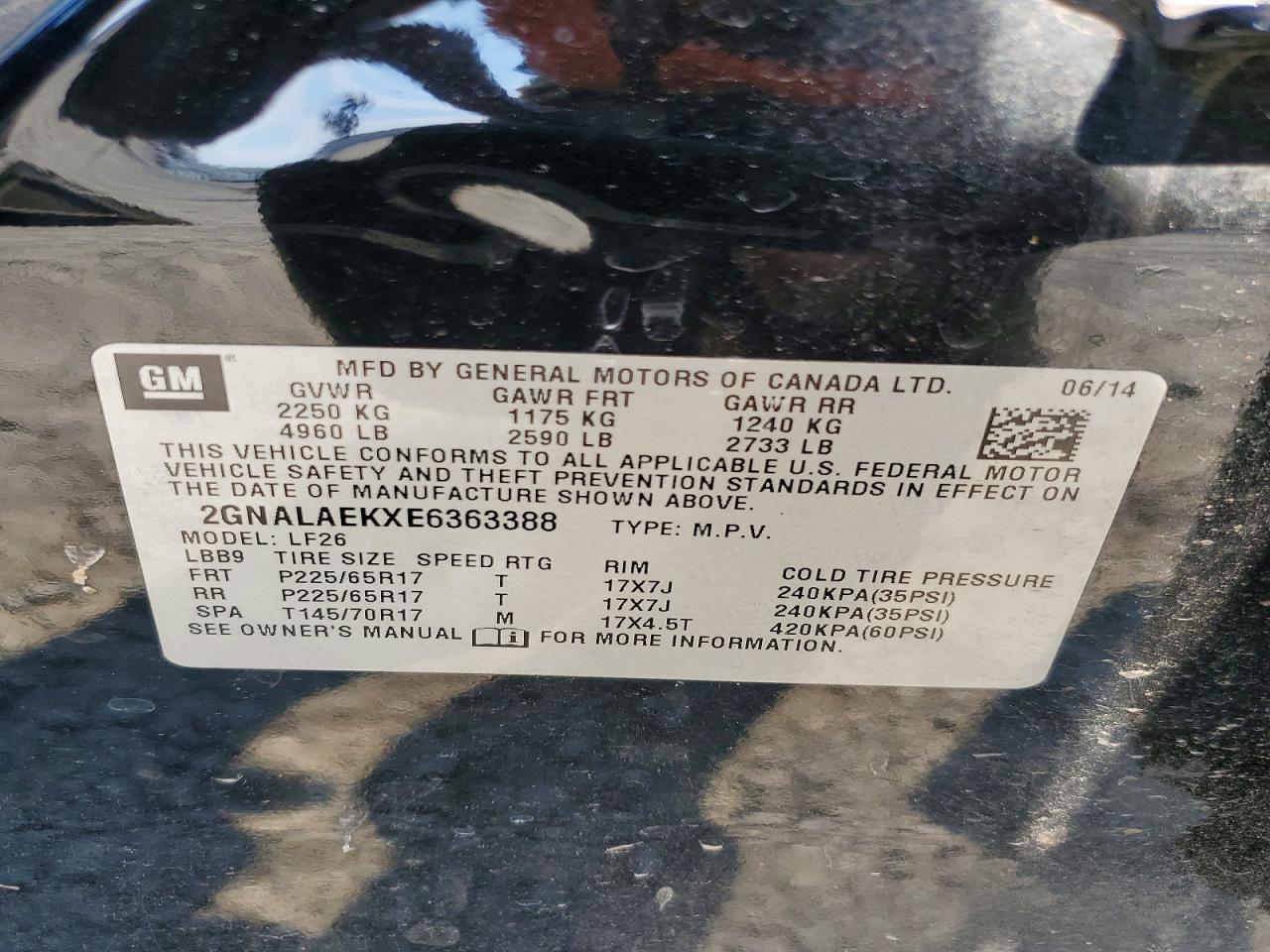 2014 CHEVROLET EQUINOX