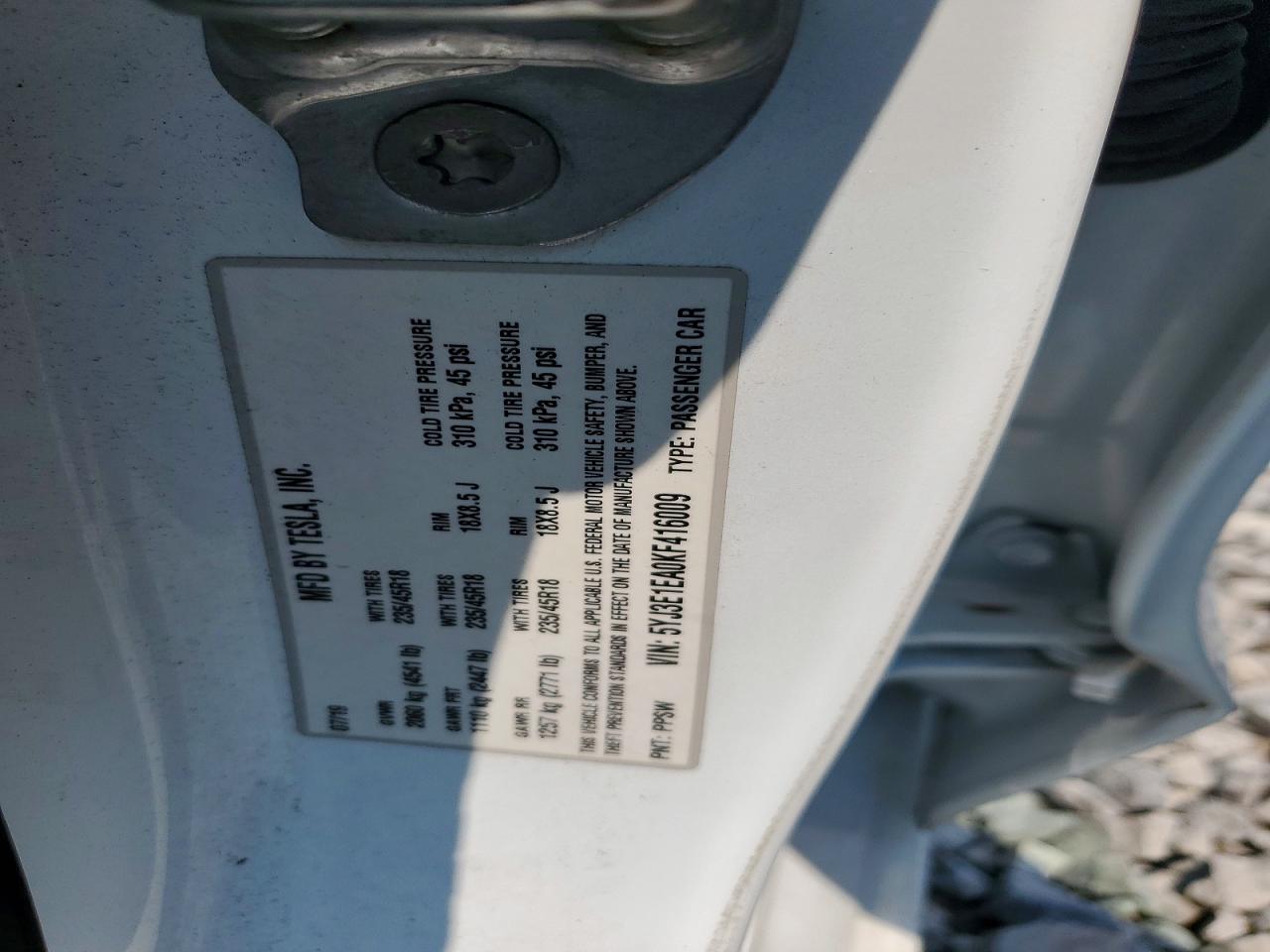 2019 TESLA MODEL 3