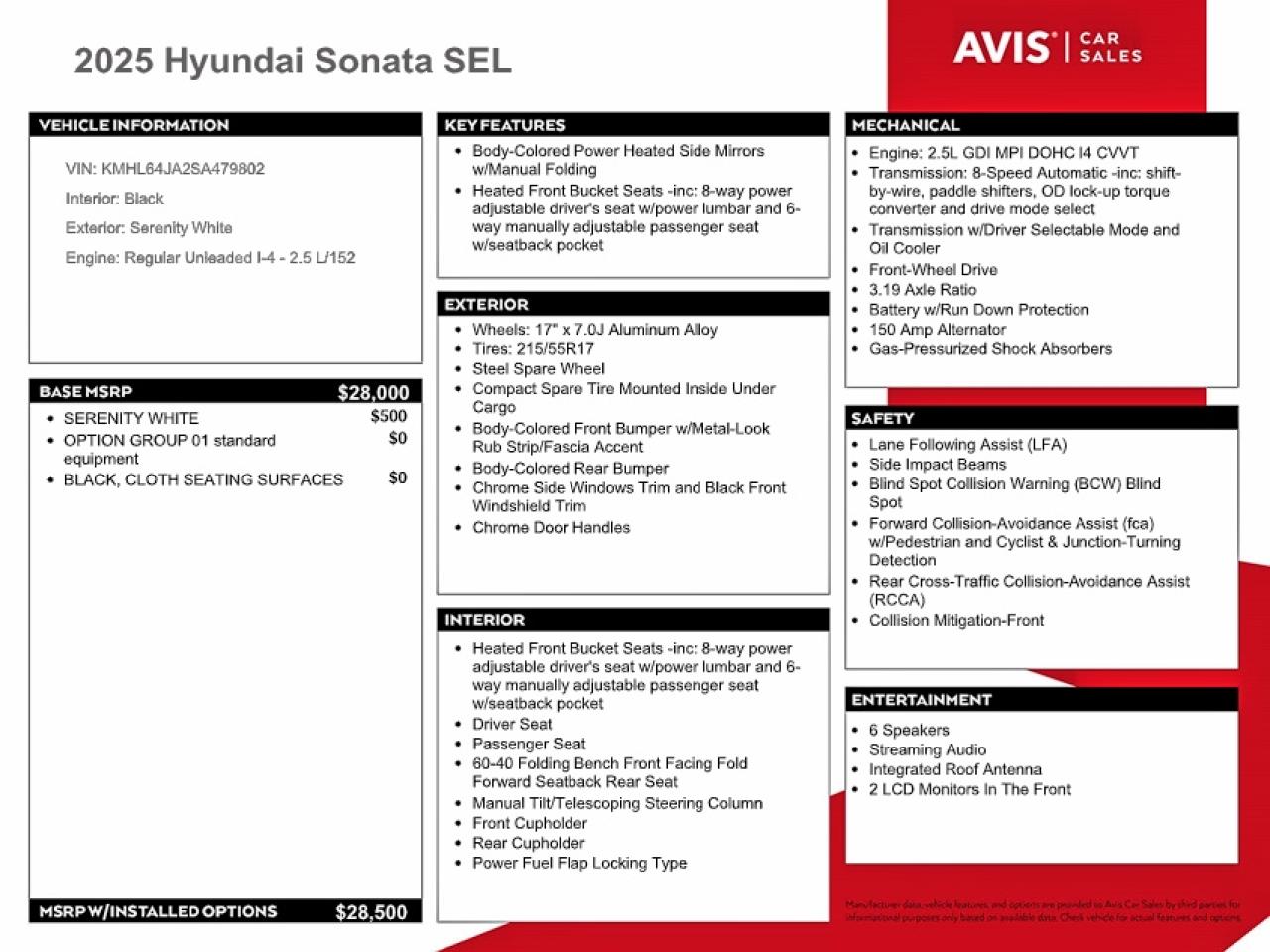 2025 HYUNDAI SONATA