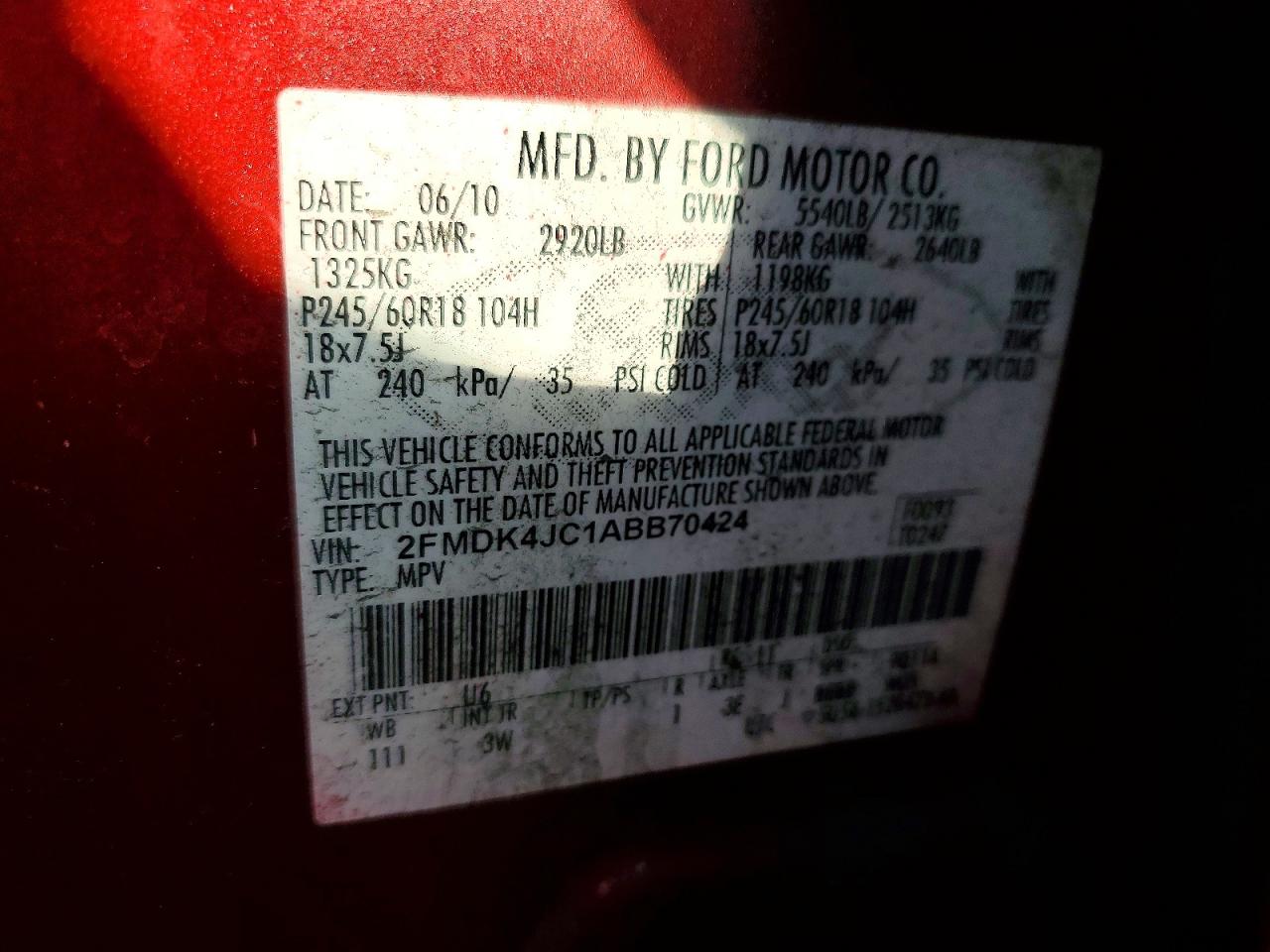 2010 FORD EDGE