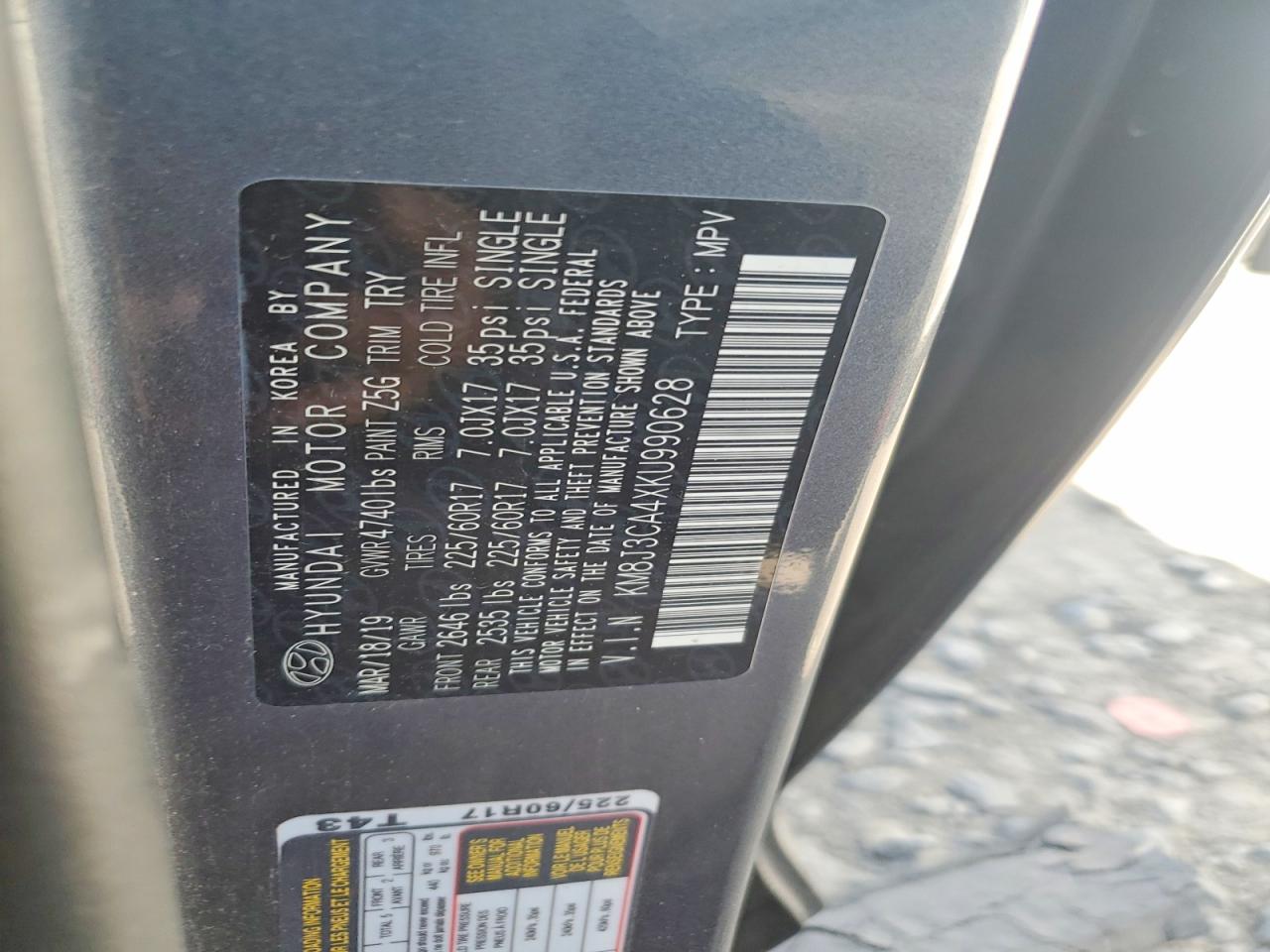 2019 HYUNDAI TUCSON