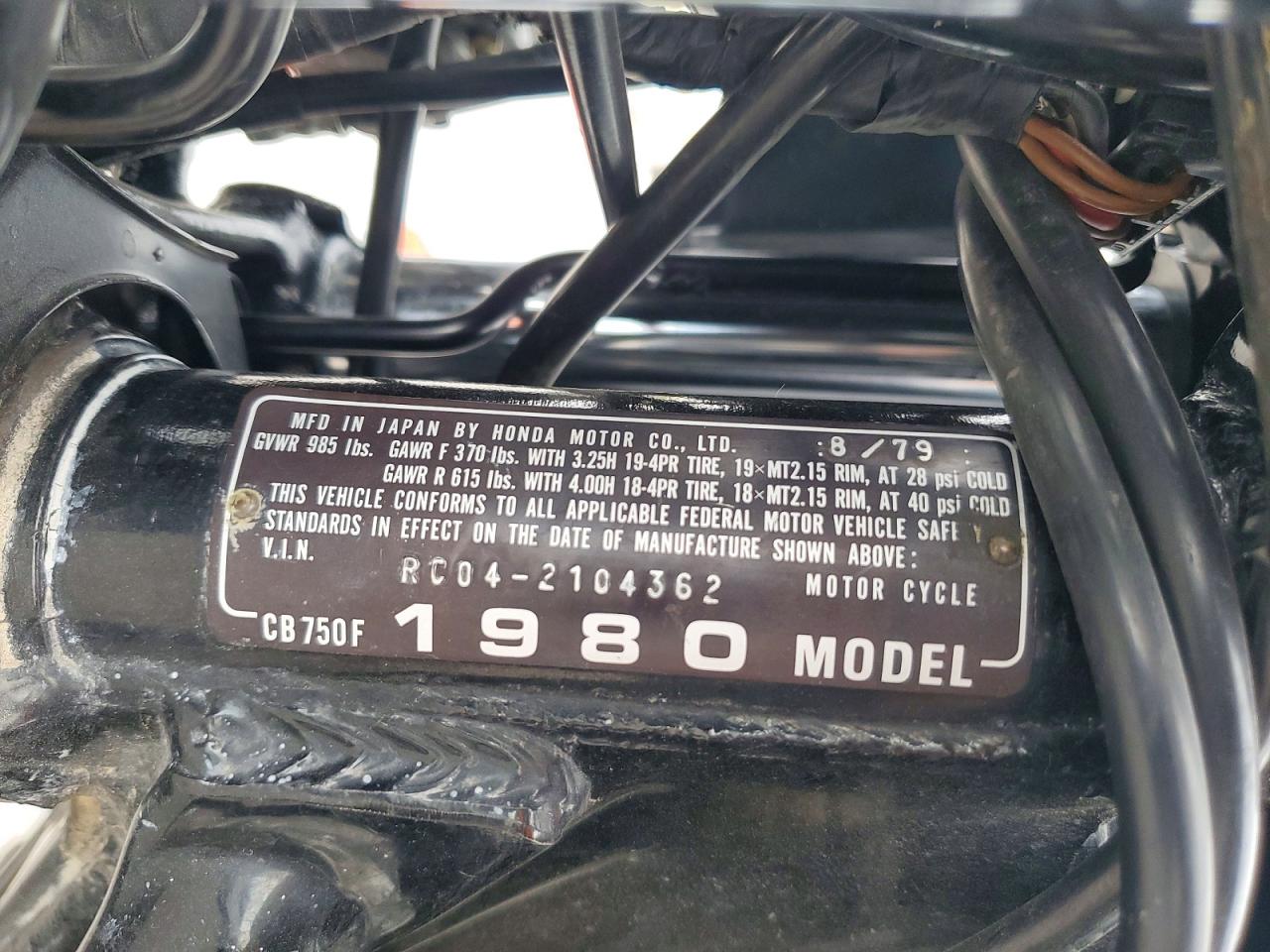 1980 HONDA CB CYCLE