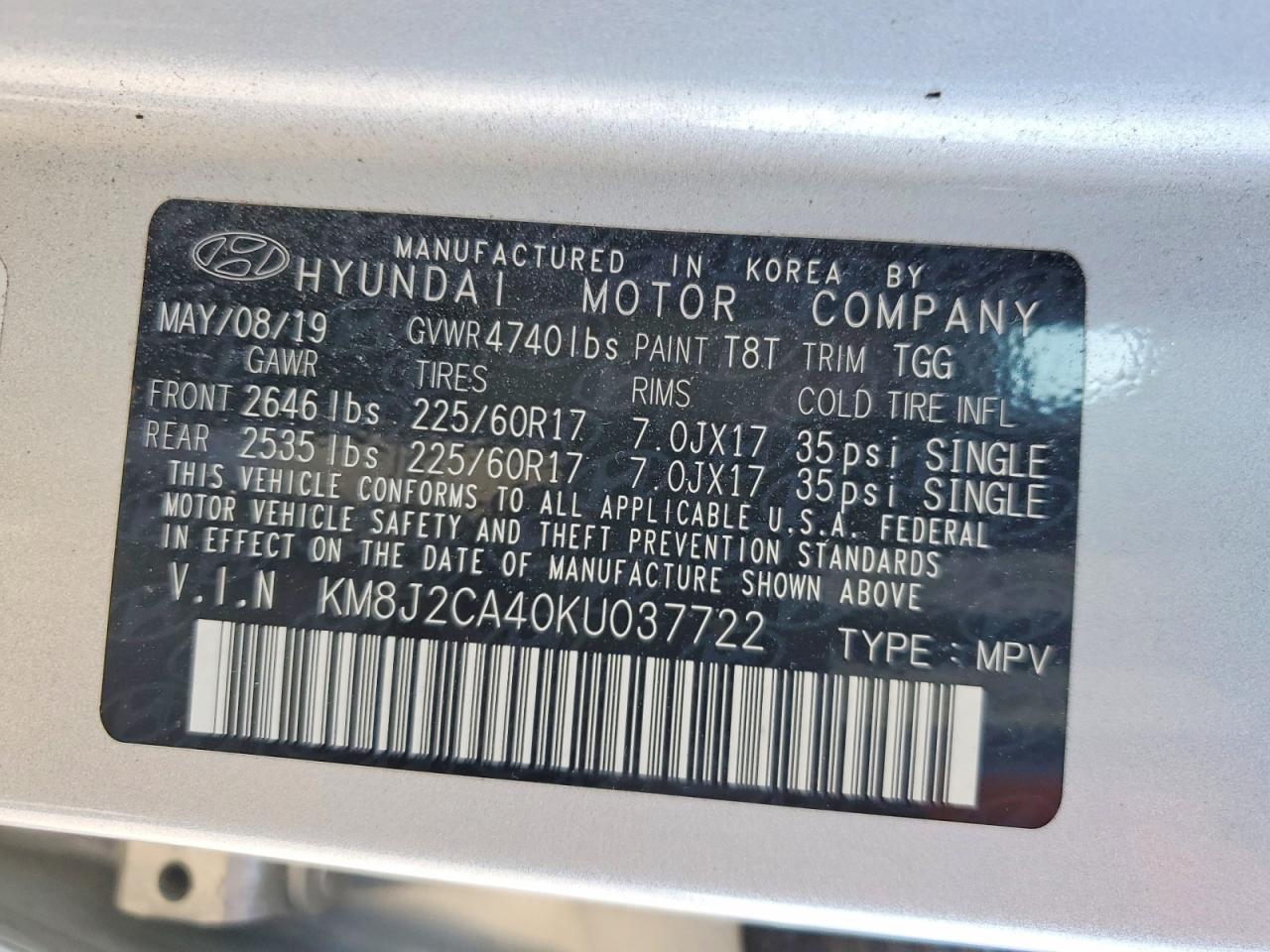 2019 HYUNDAI TUCSON