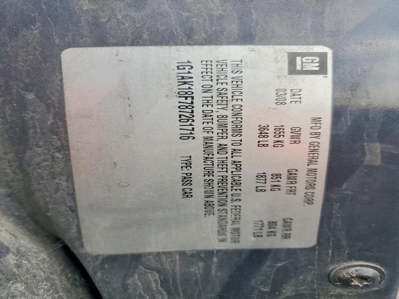 2008 CHEVROLET COBALT