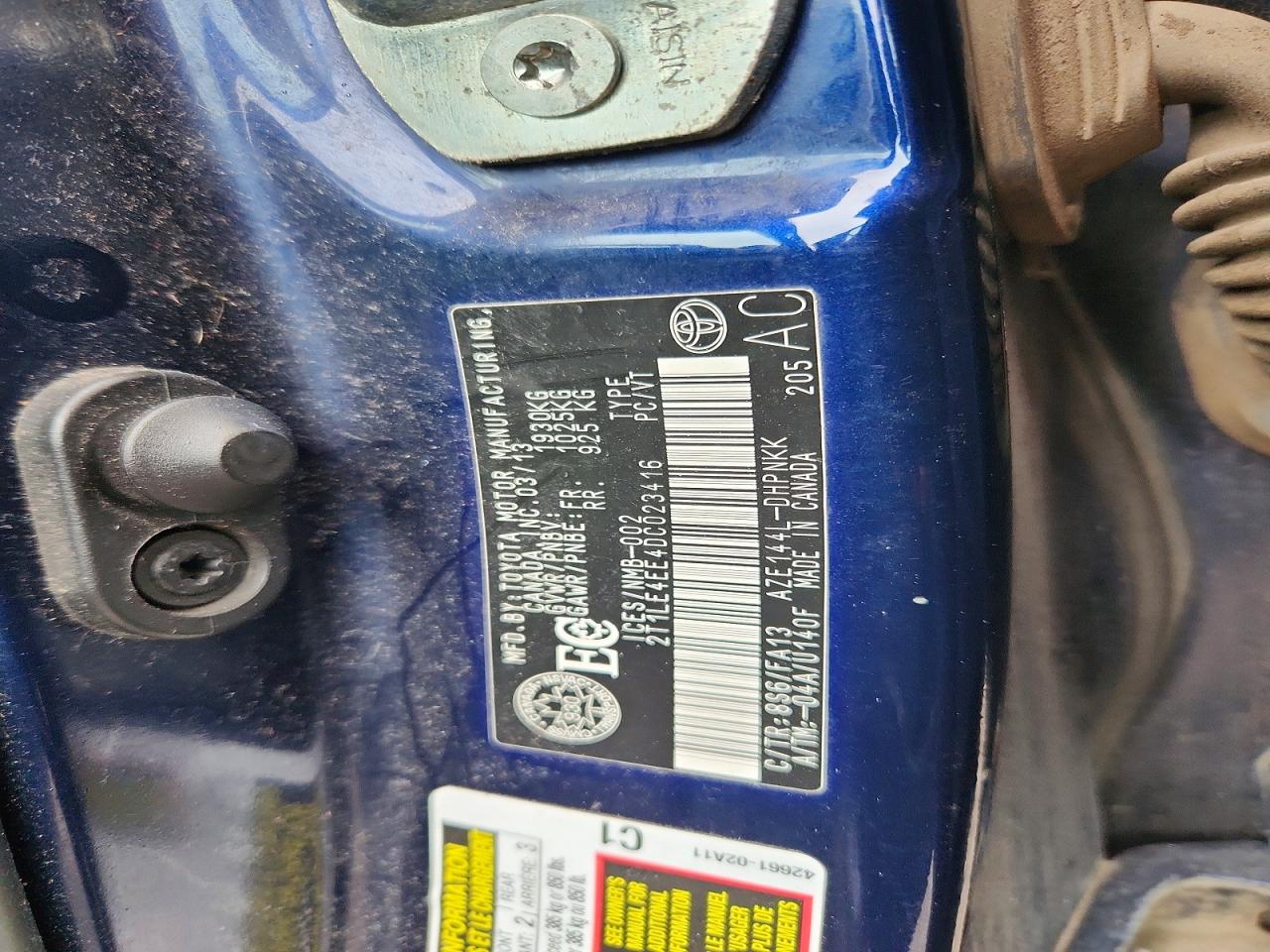 2013 TOYOTA MATRIX