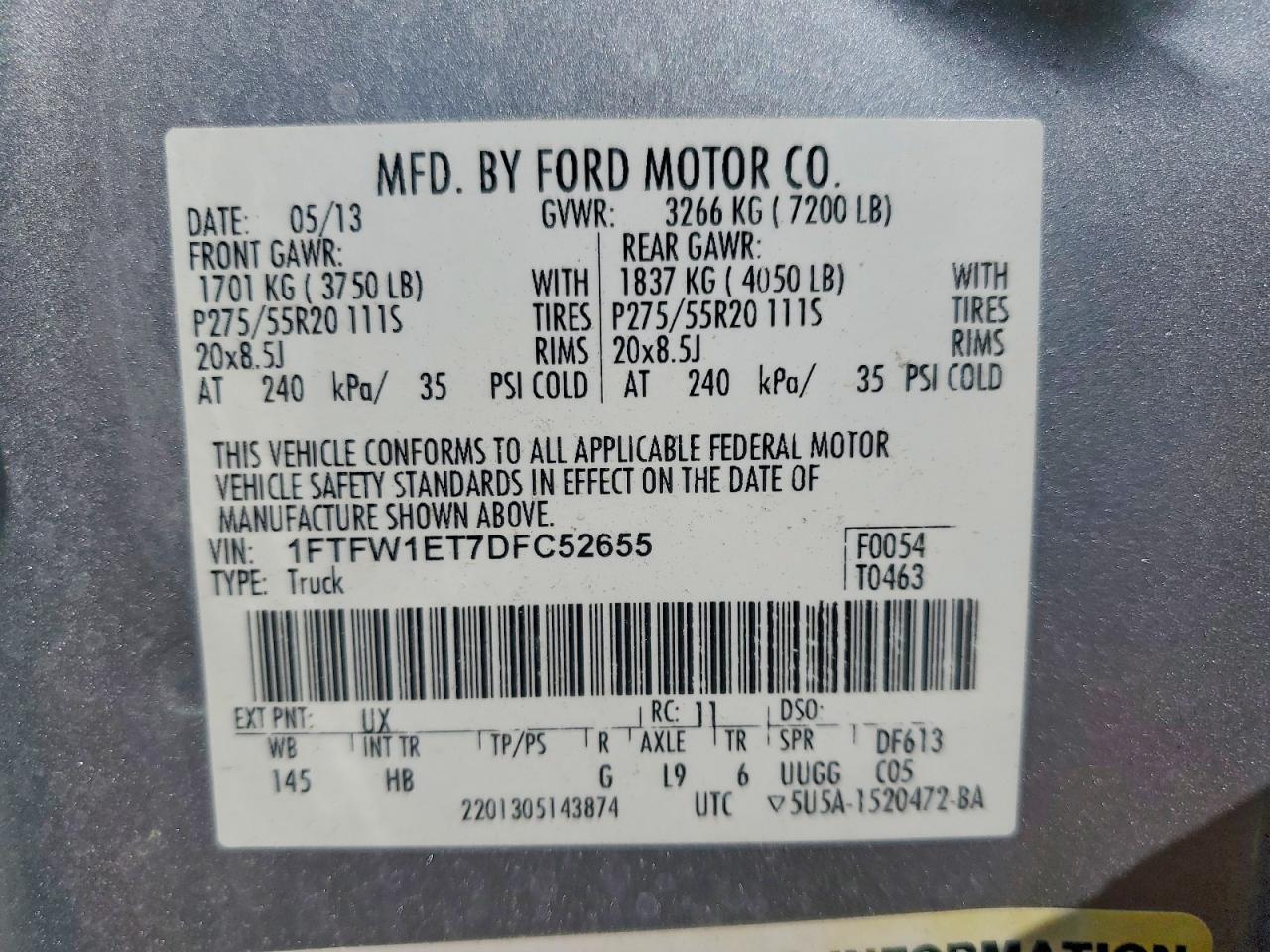 2013 FORD F-150