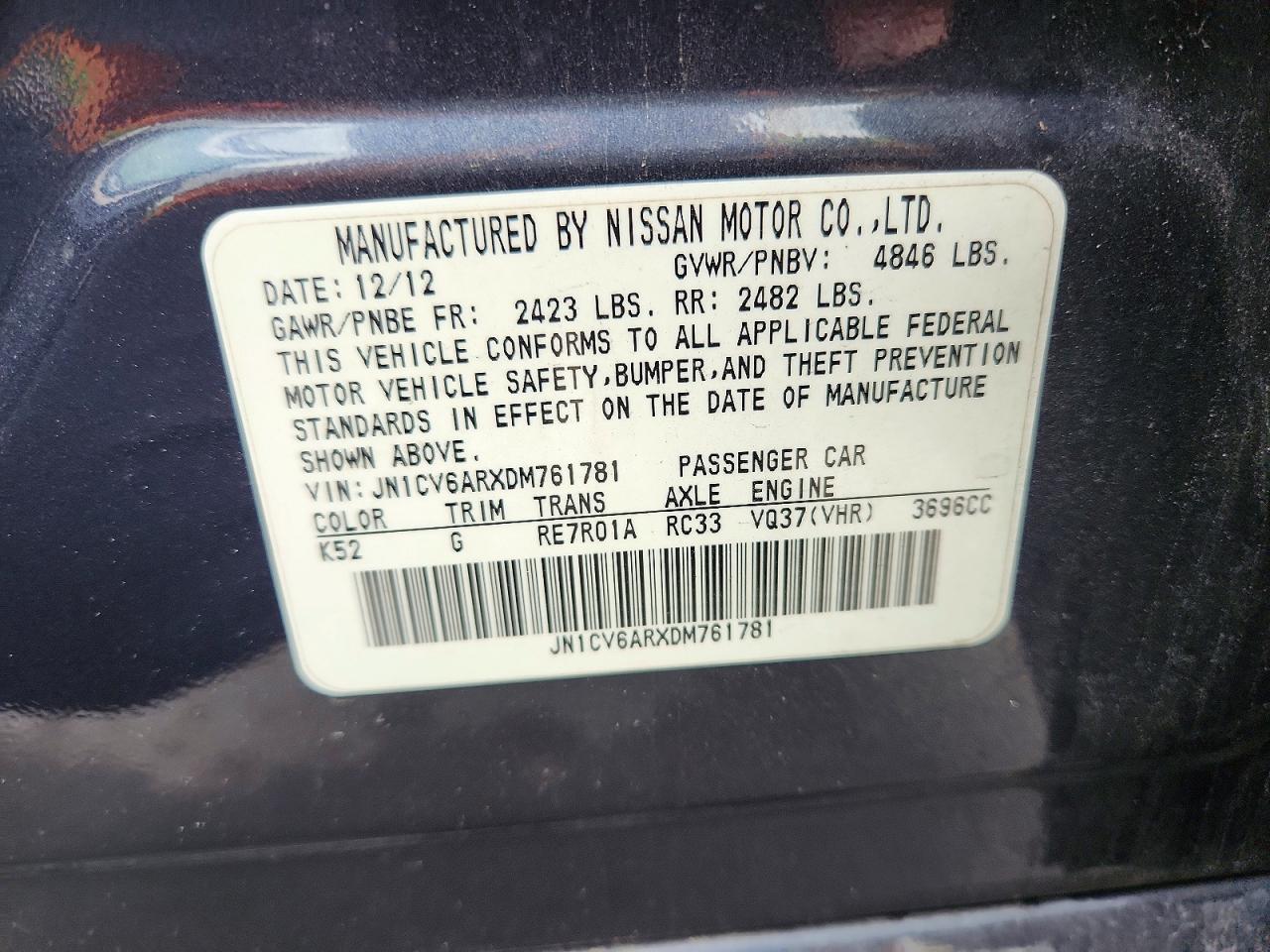 2013 INFINITI G37
