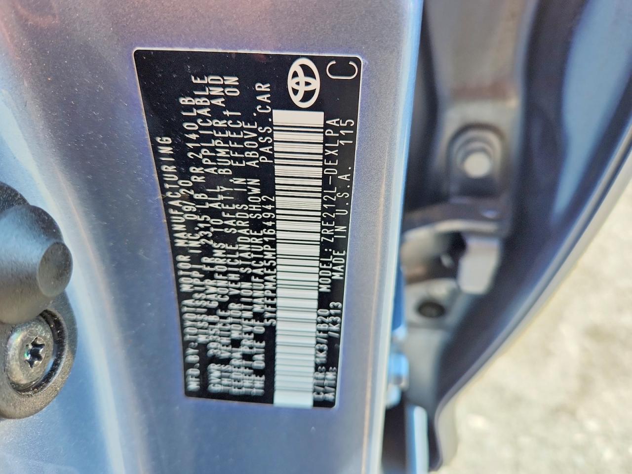 2021 TOYOTA COROLLA