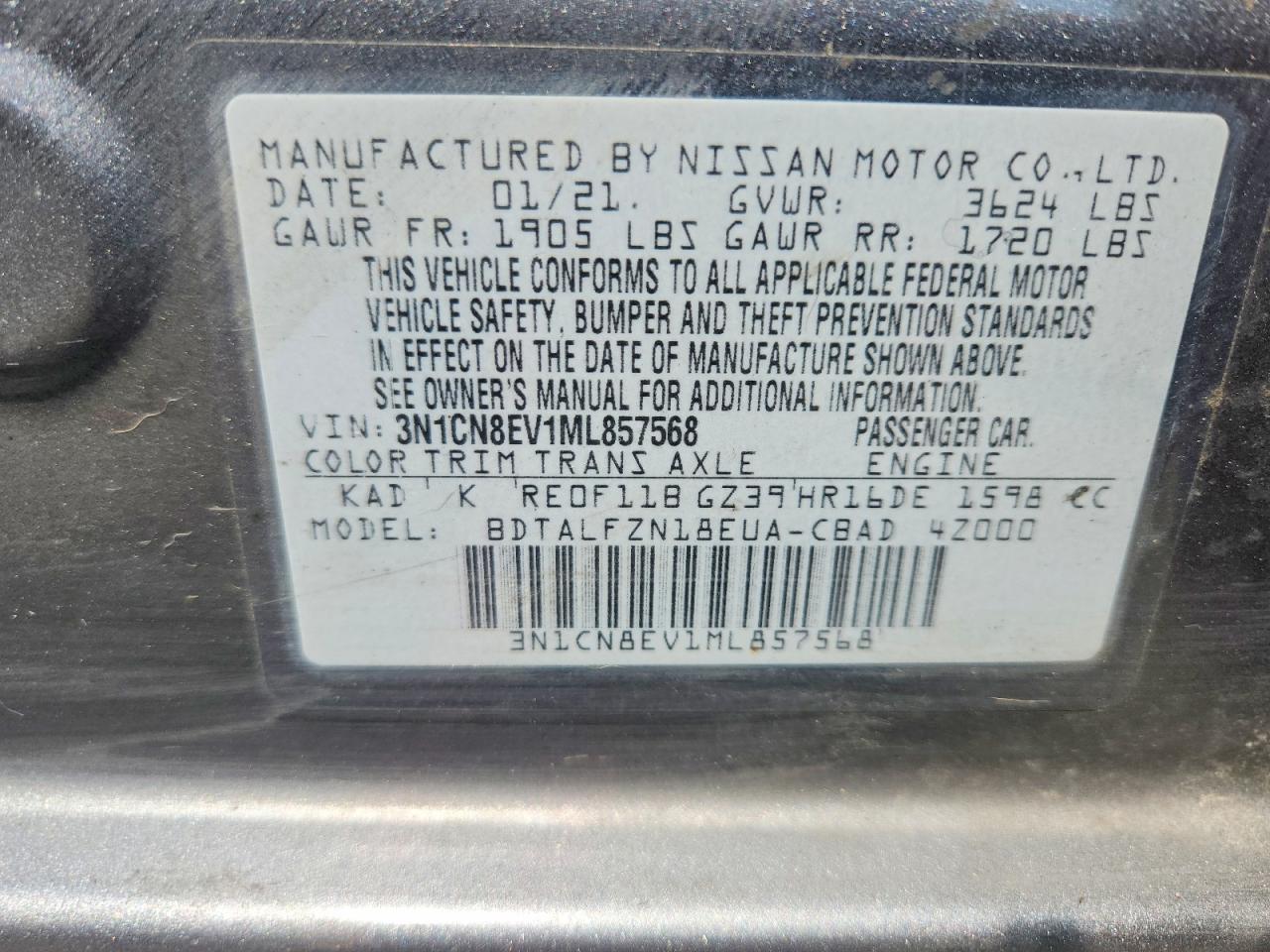 2021 NISSAN VERSA