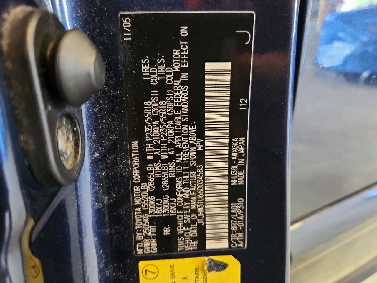 2006 LEXUS RX400