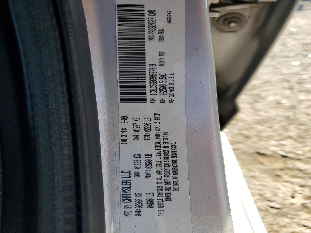 2009 CHRYSLER SEBRING