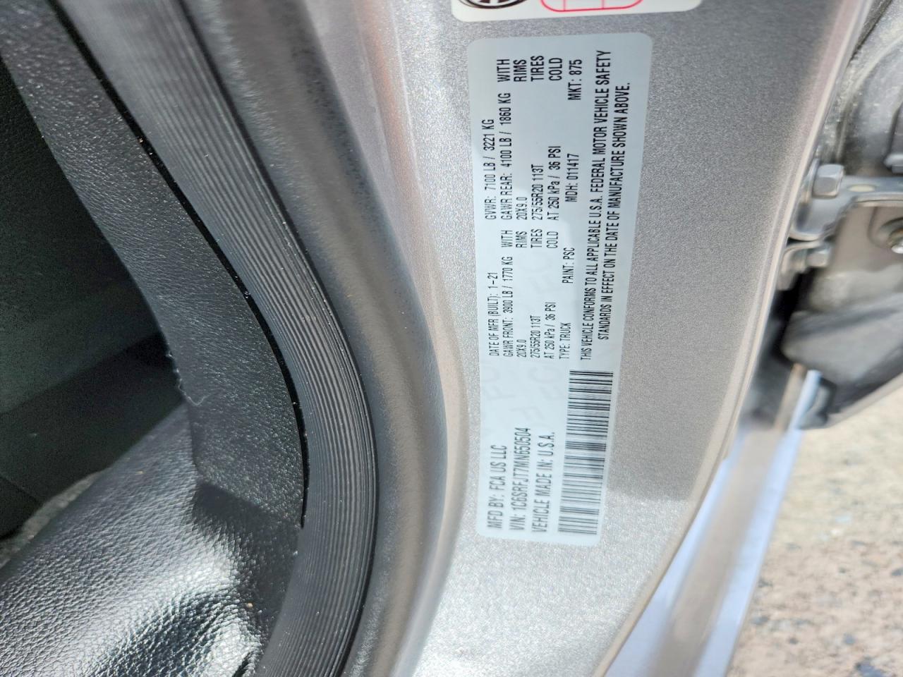 2021 RAM 1500
