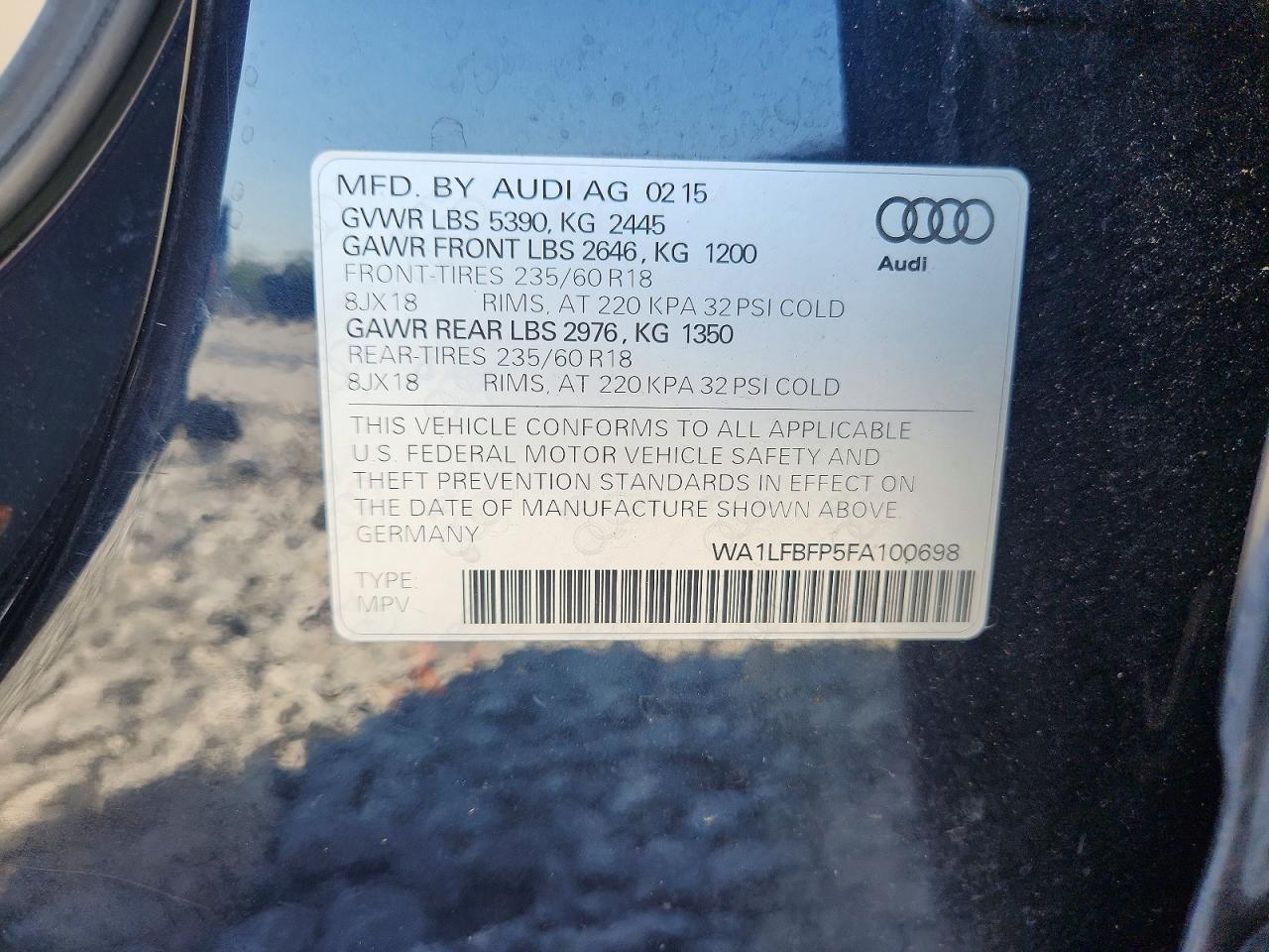 2015 AUDI Q5