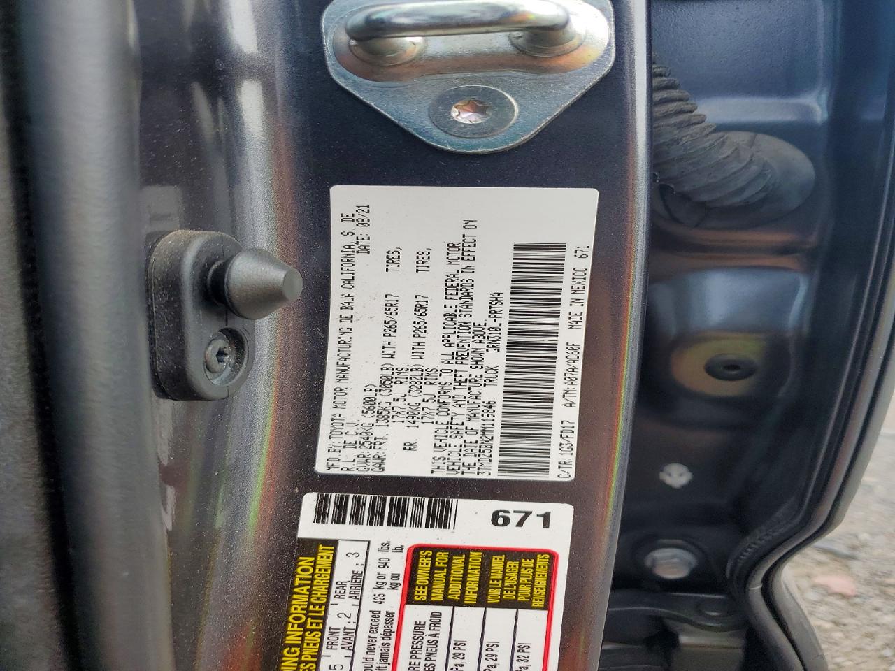2021 TOYOTA TACOMA