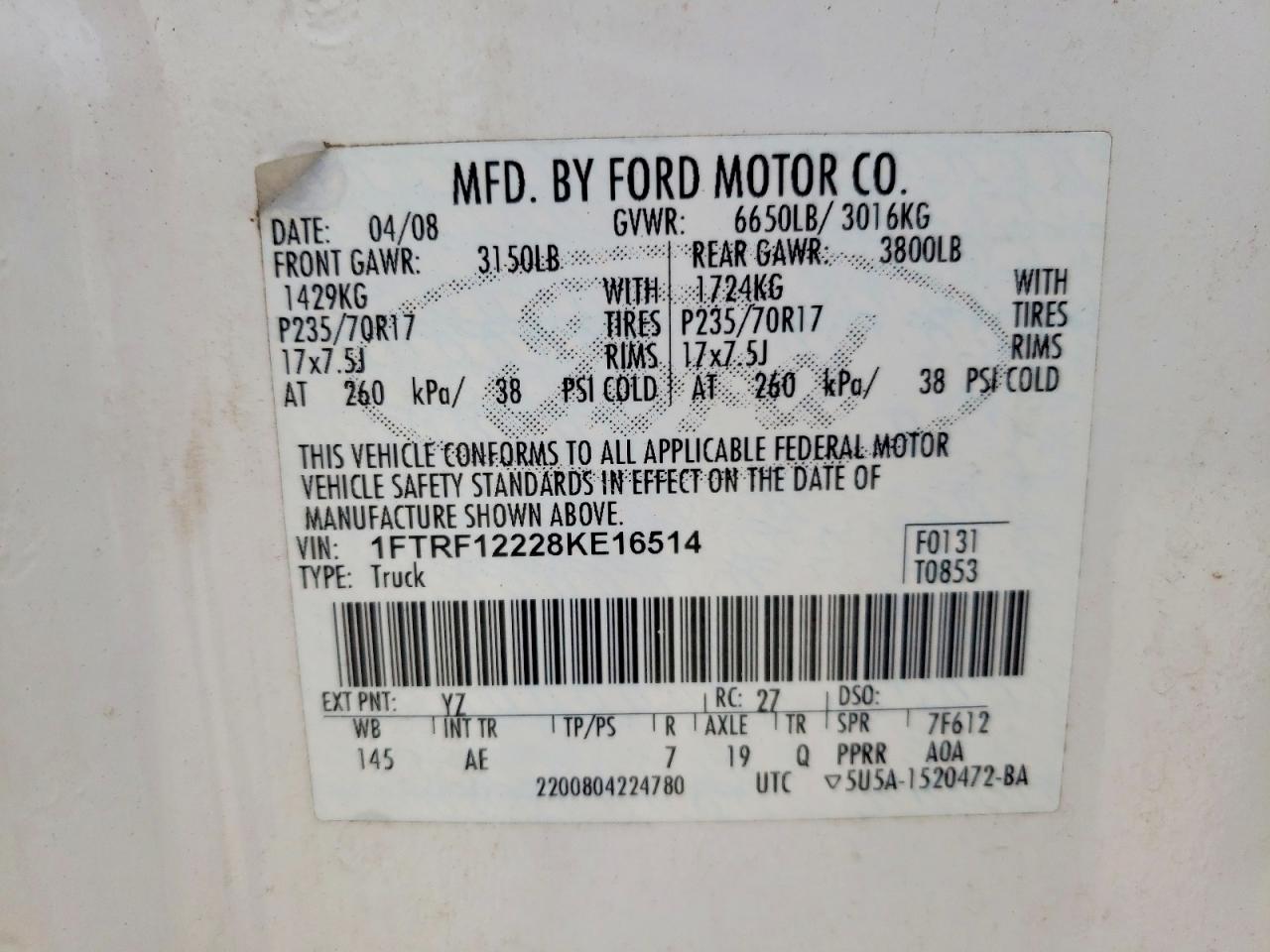 2008 FORD All Models