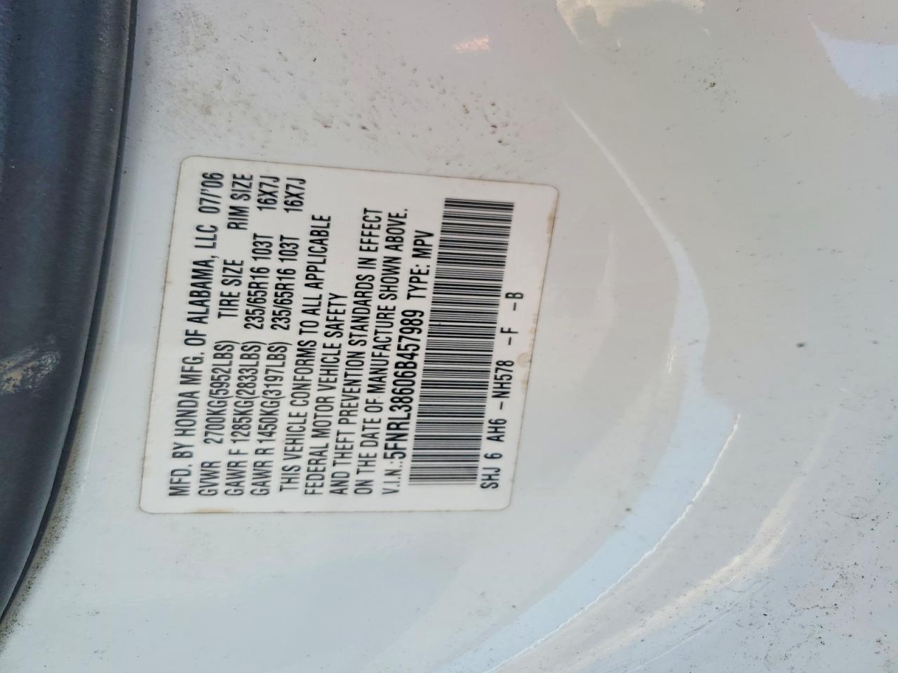 2006 HONDA ODYSSEY