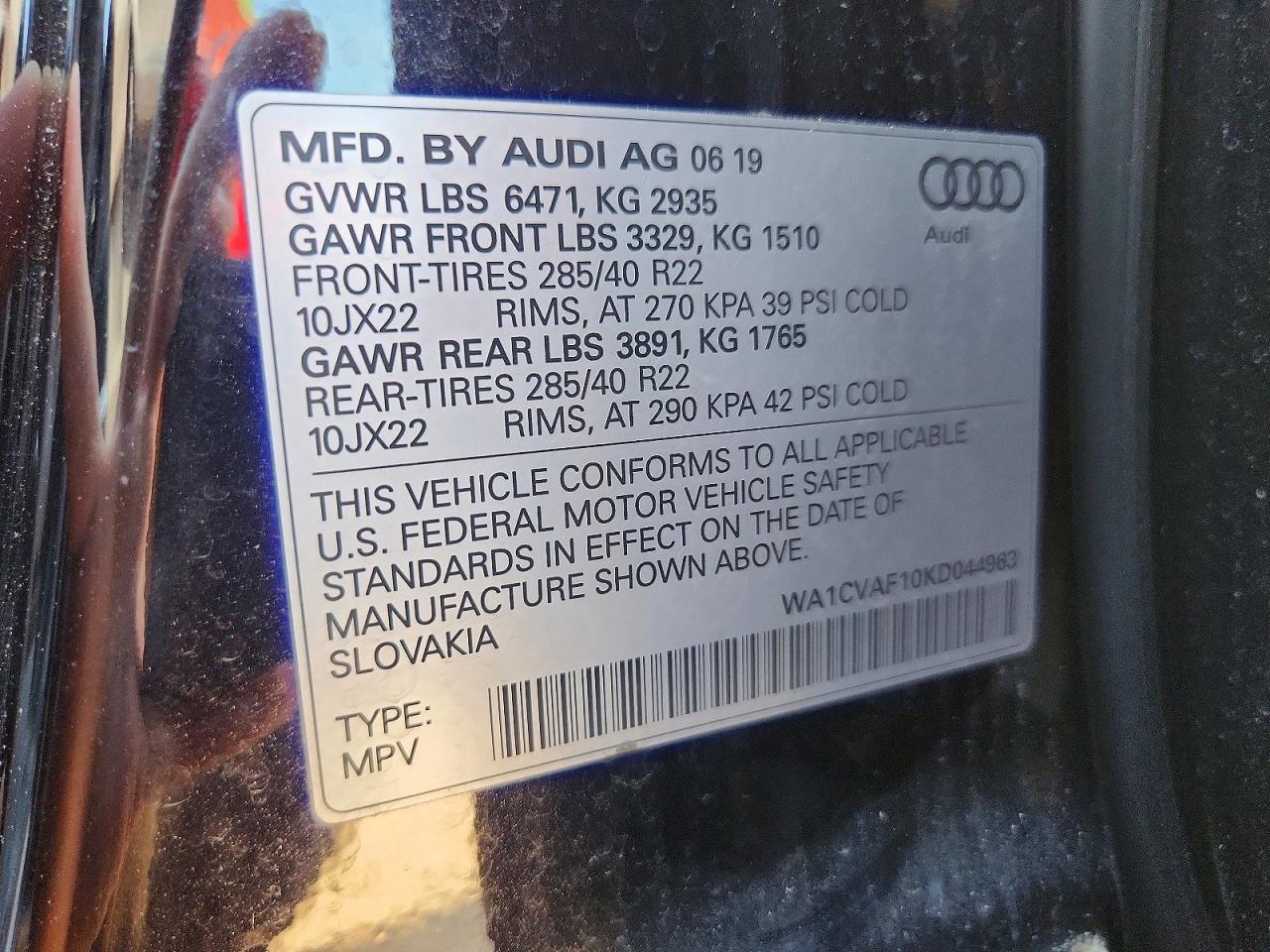 2019 AUDI Q8