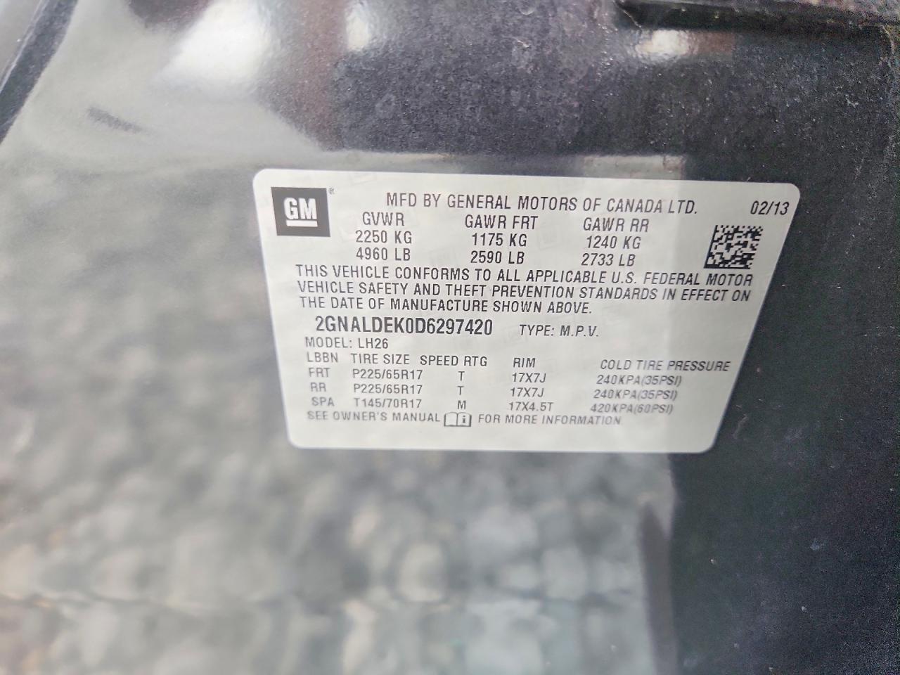 2013 CHEVROLET EQUINOX