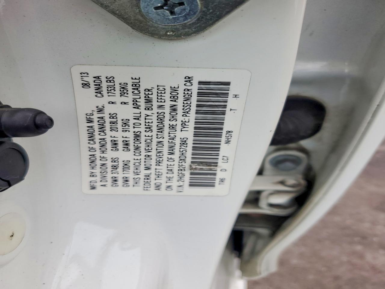 2013 HONDA CIVIC
