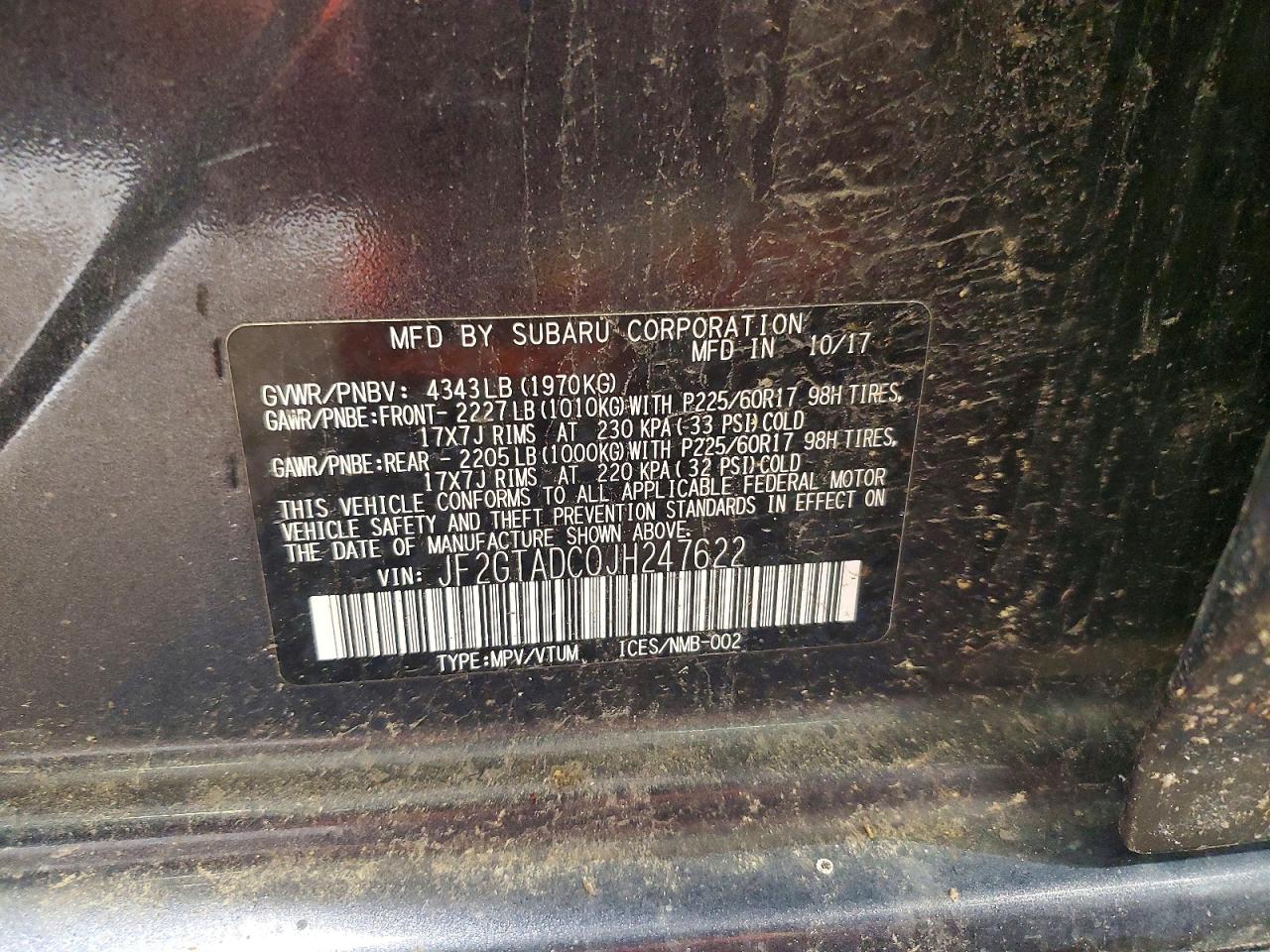 2018 SUBARU CROSSTREK