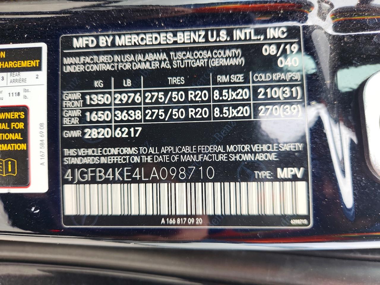 2020 MERCEDES-BENZ GLE-CLASS
