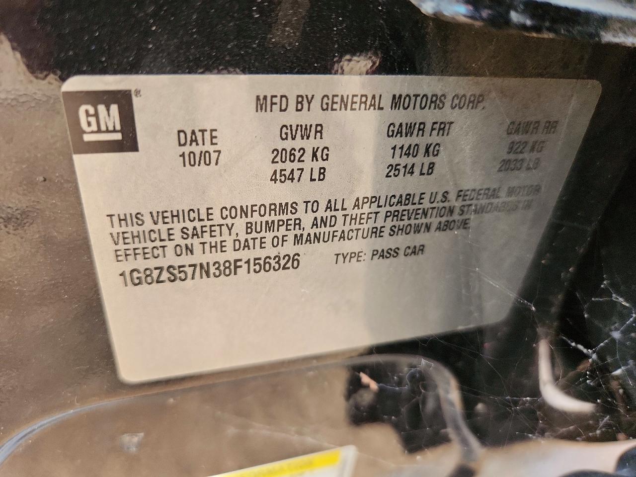 2008 SATURN AURA
