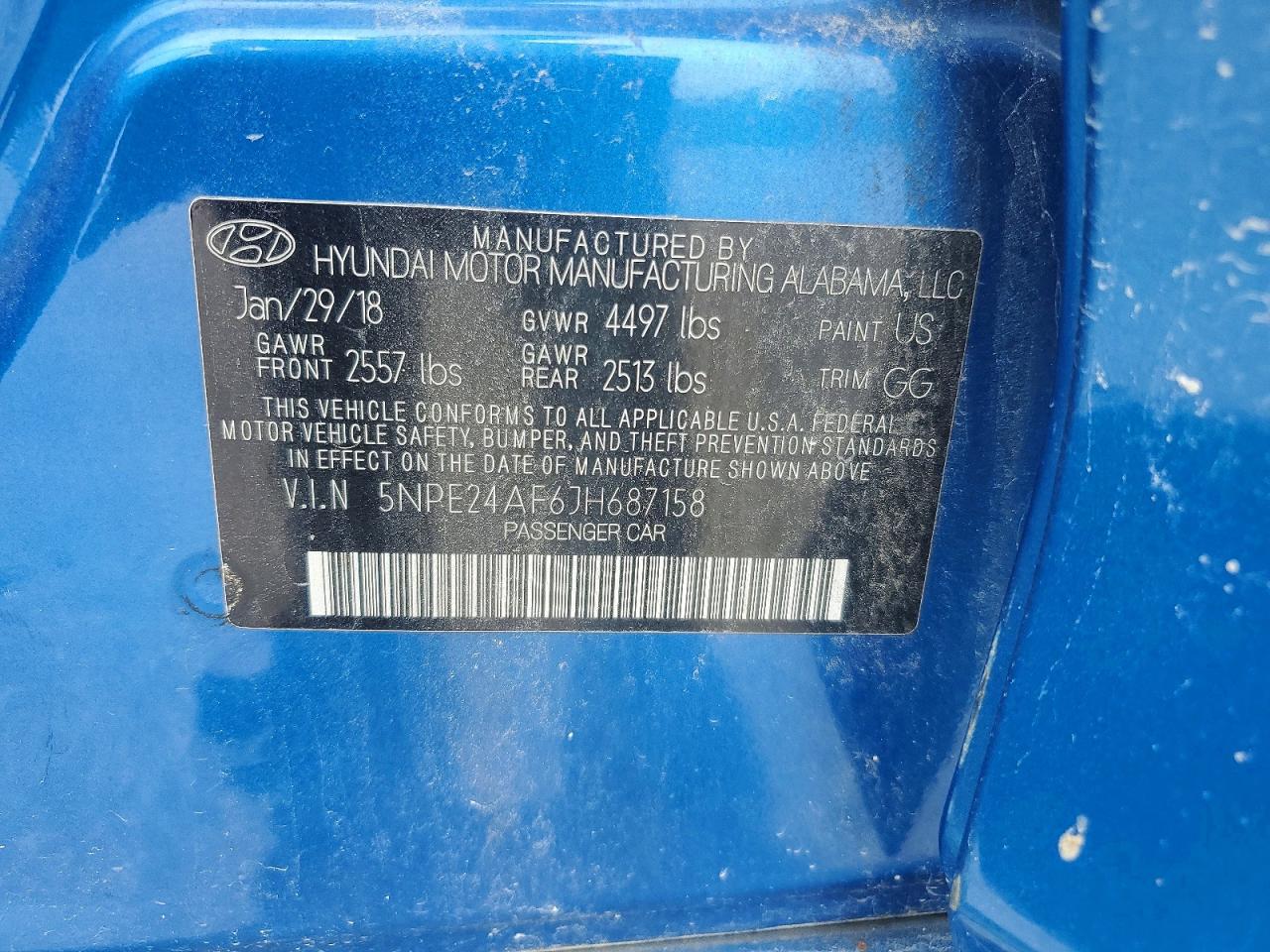 2018 HYUNDAI SONATA