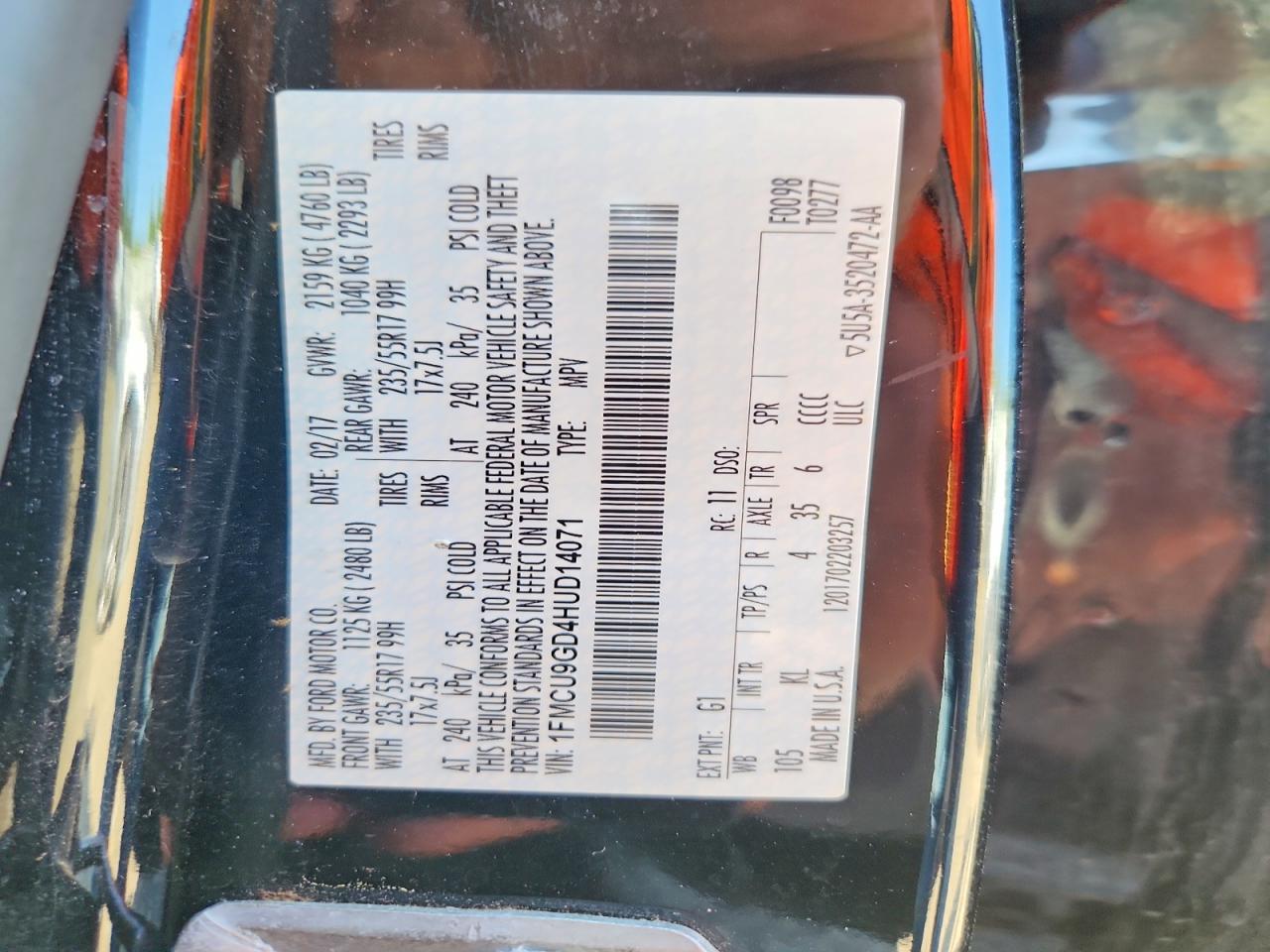2017 FORD ESCAPE