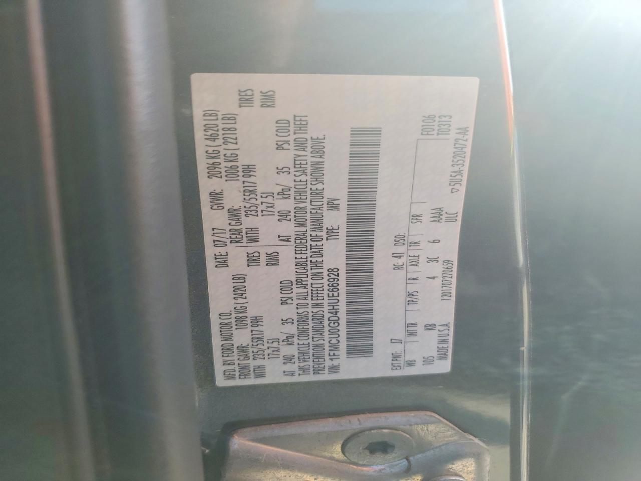 2017 FORD ESCAPE