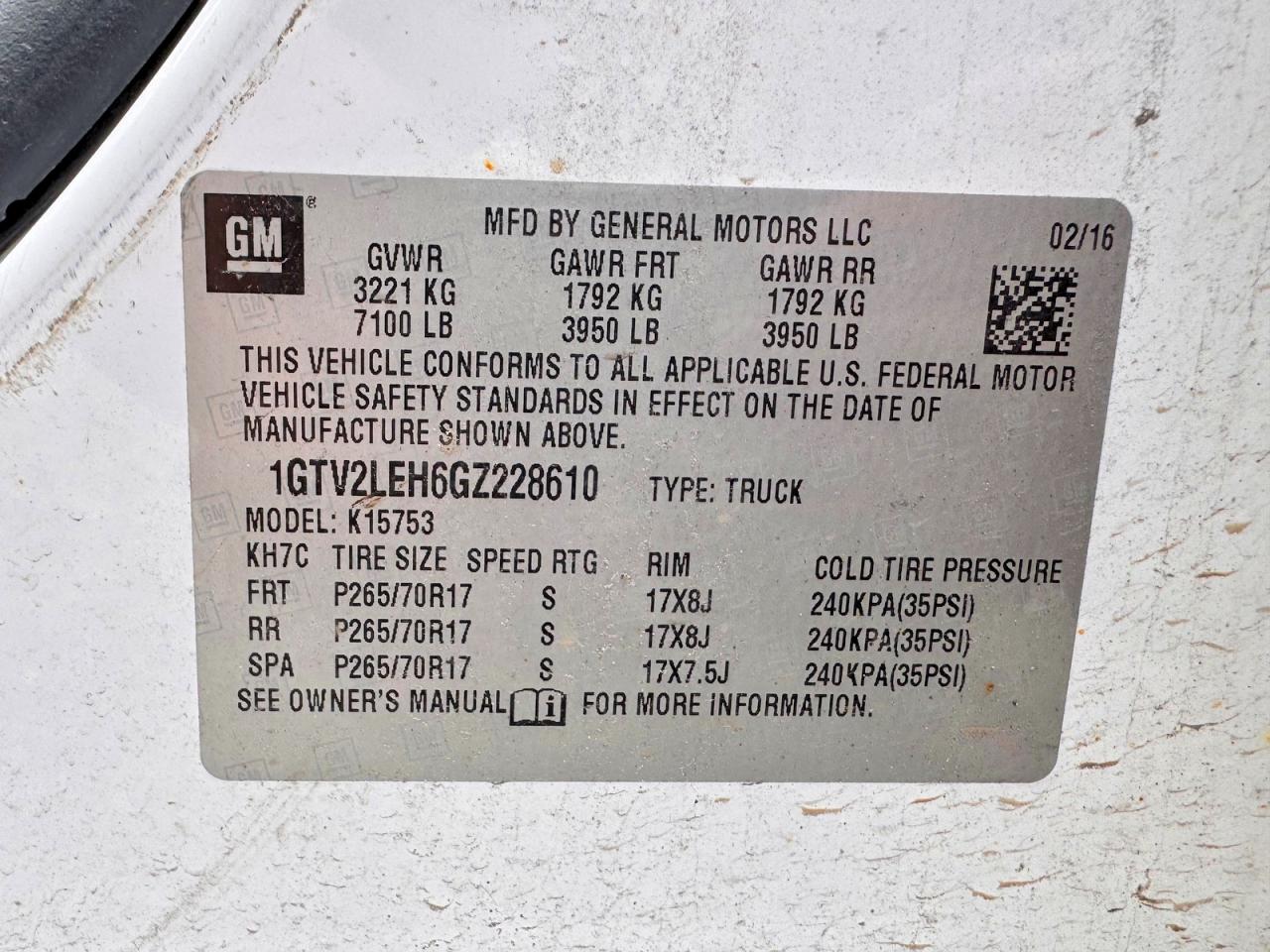 2016 GMC SIERRA