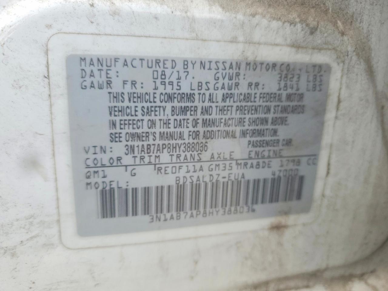 2017 NISSAN SENTRA