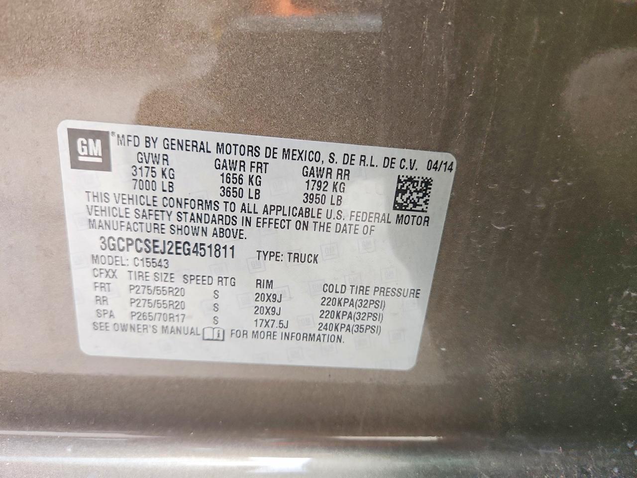 2014 CHEVROLET SILVERADO