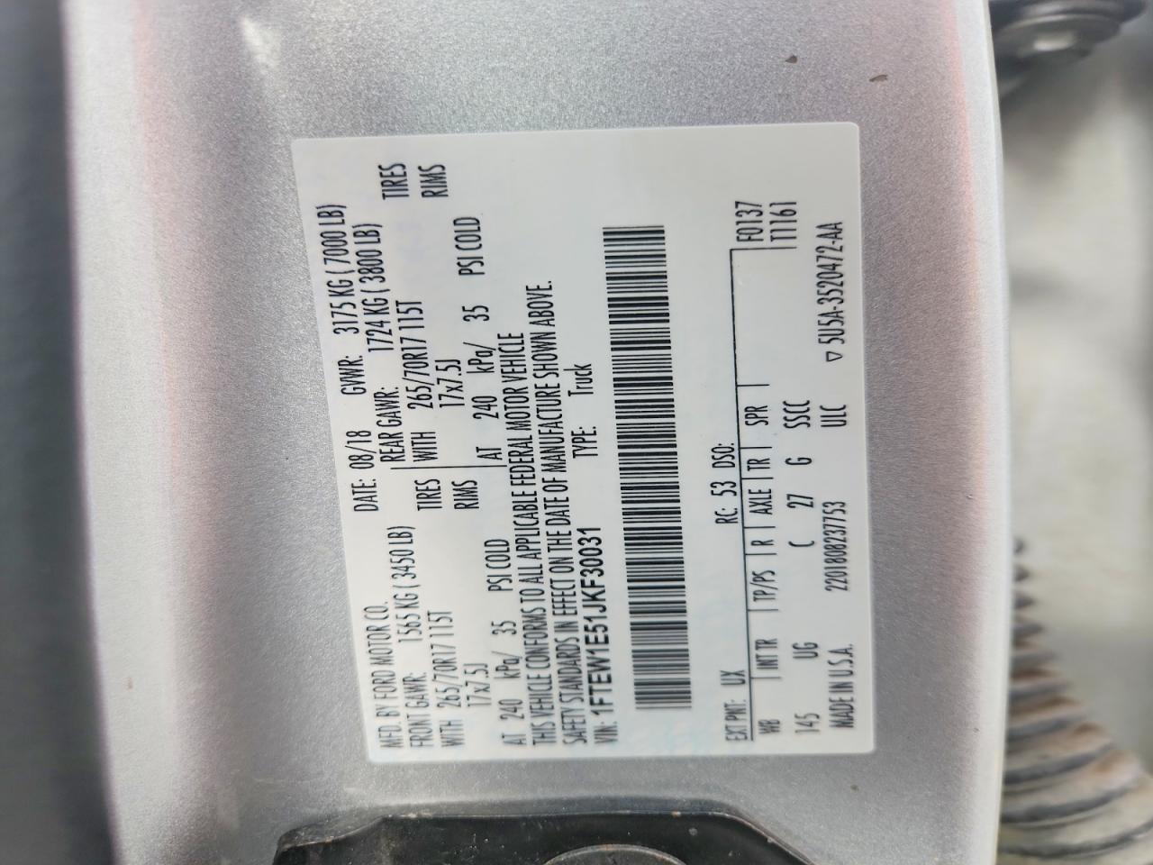 2018 FORD F150