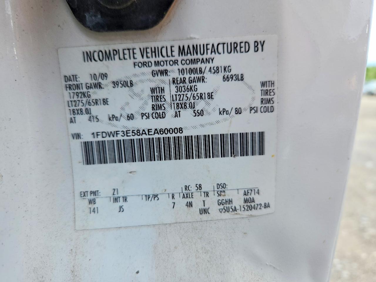 2010 FORD F350