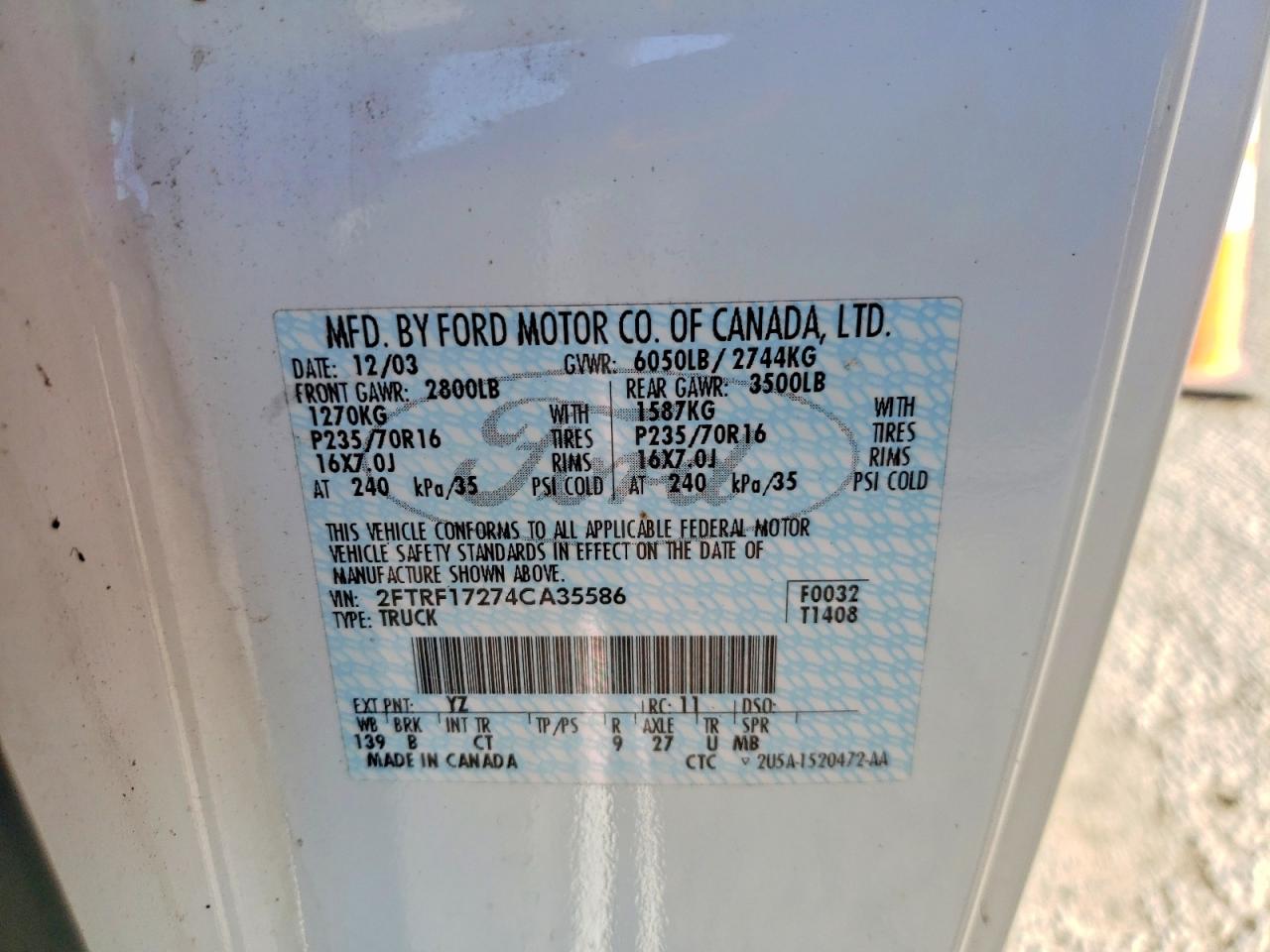 2004 FORD F150