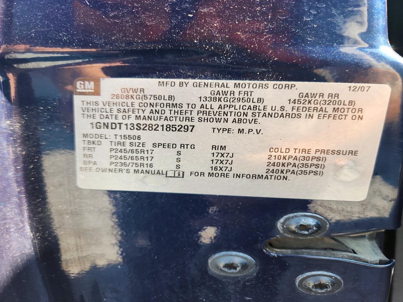 2008 CHEVROLET TRAILBLAZE