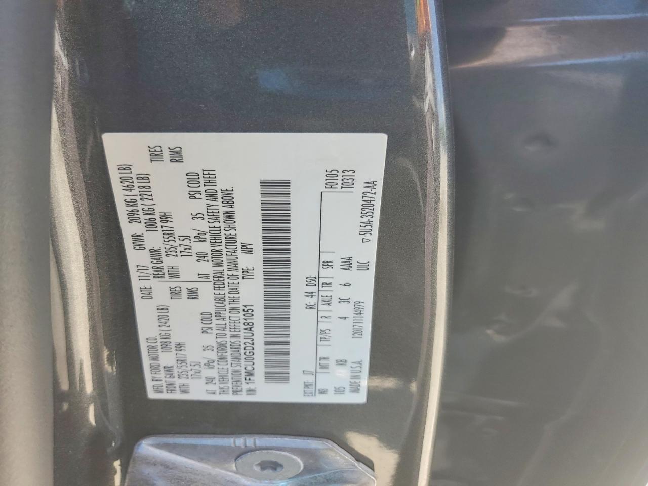 2018 FORD ESCAPE