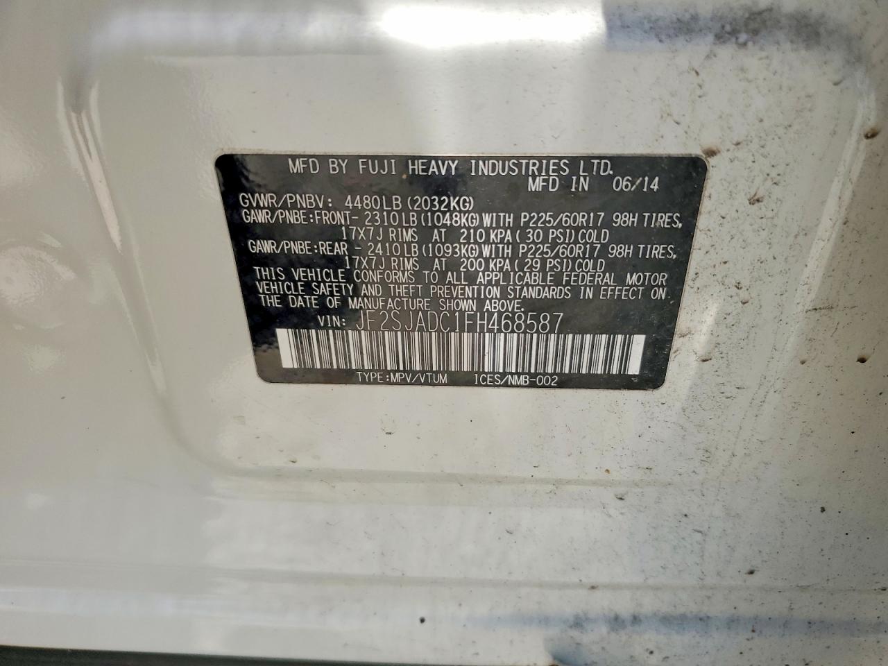 2015 SUBARU FORESTER