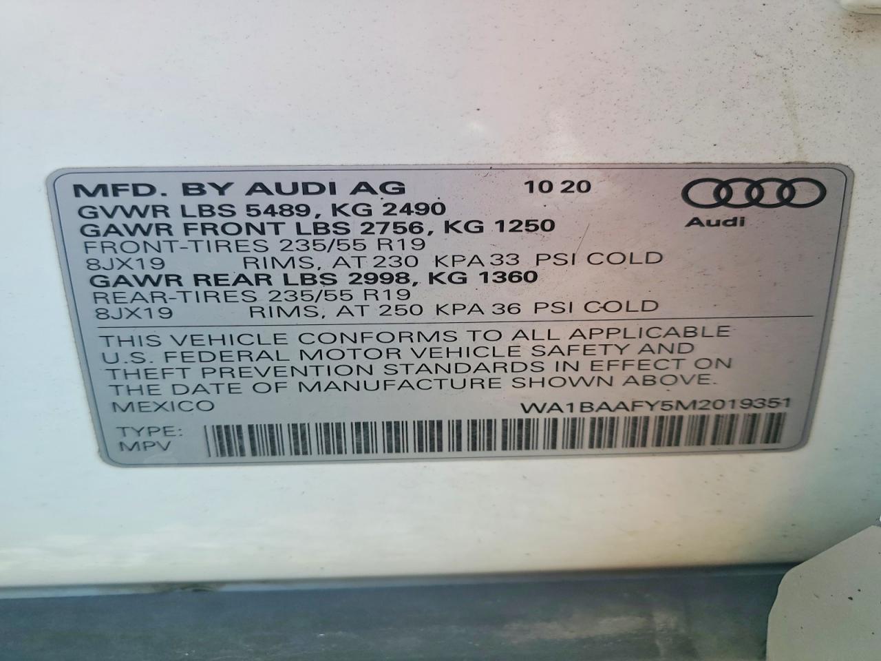 2021 AUDI Q5