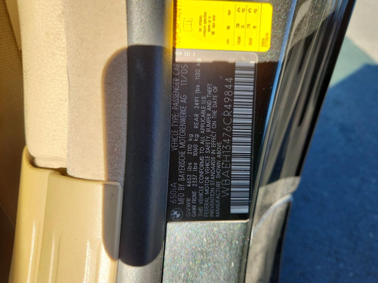 2006 BMW 6 SERIES