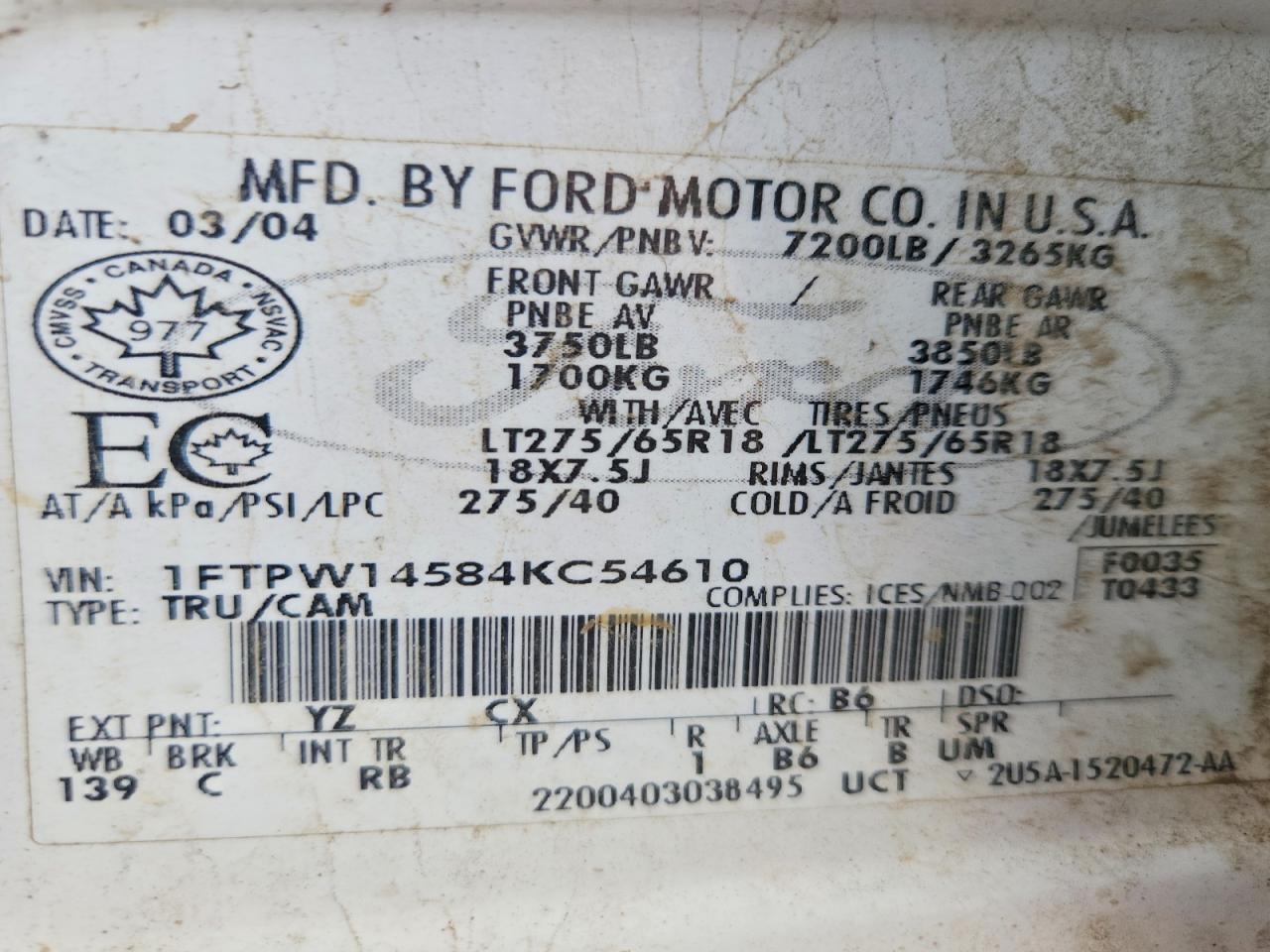 2004 FORD F-150