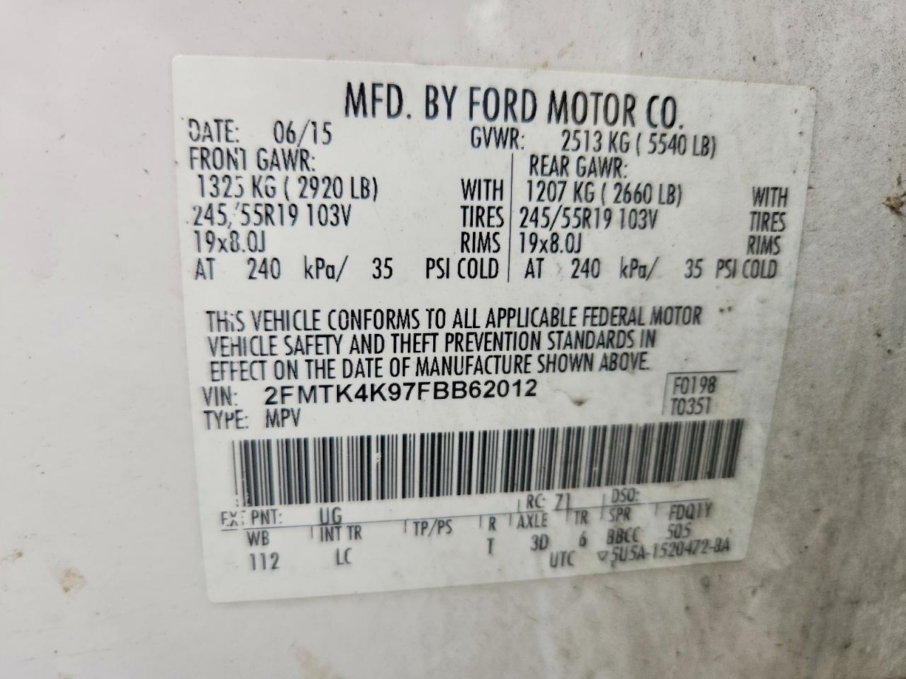 2015 FORD EDGE