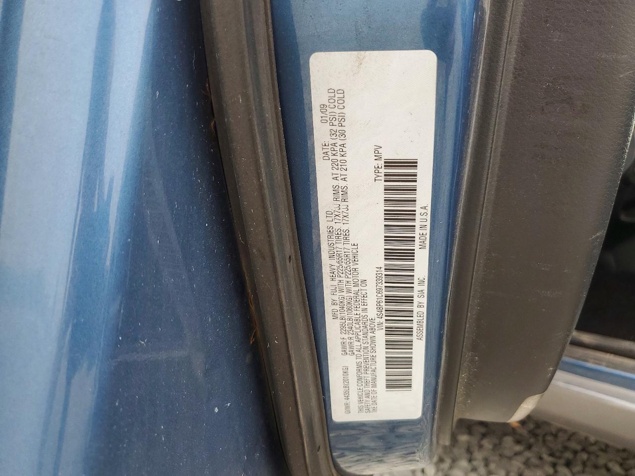 2009 SUBARU OUTBACK