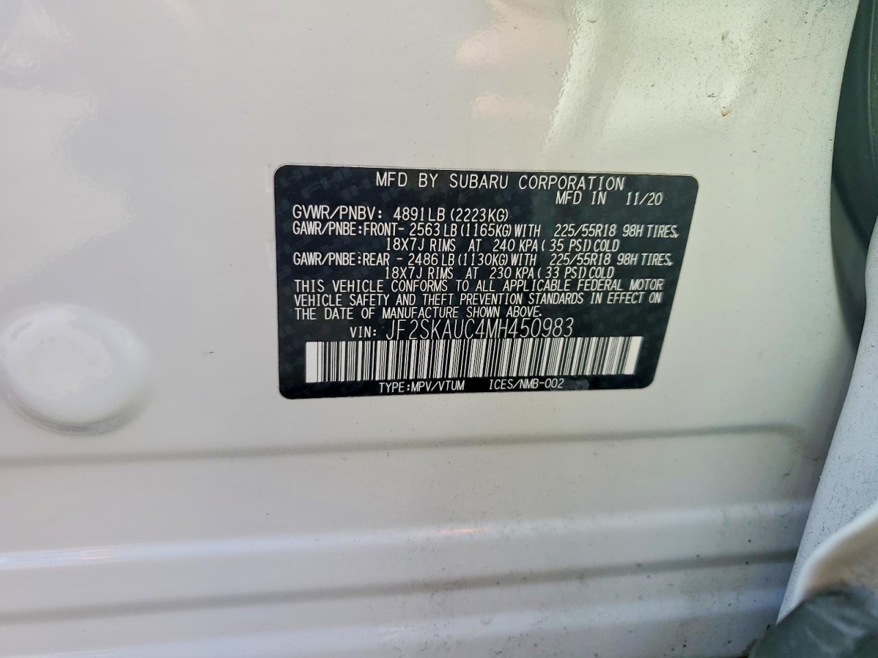2021 SUBARU FORESTER